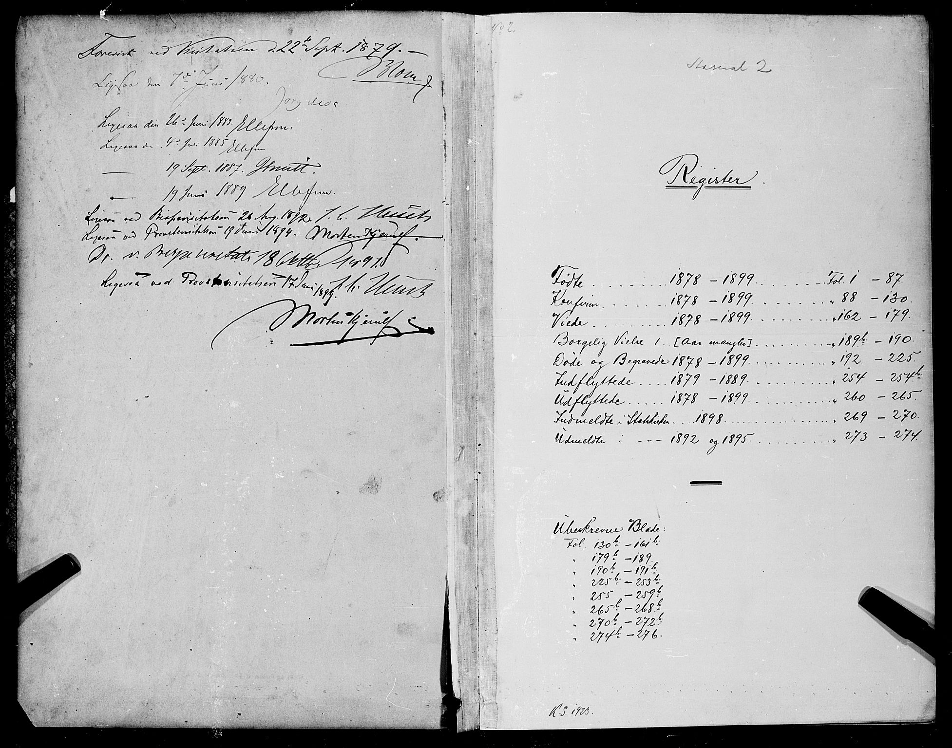 Åseral sokneprestkontor, AV/SAK-1111-0051/F/Fb/L0002: Parish register (copy) no. B 2, 1878-1899