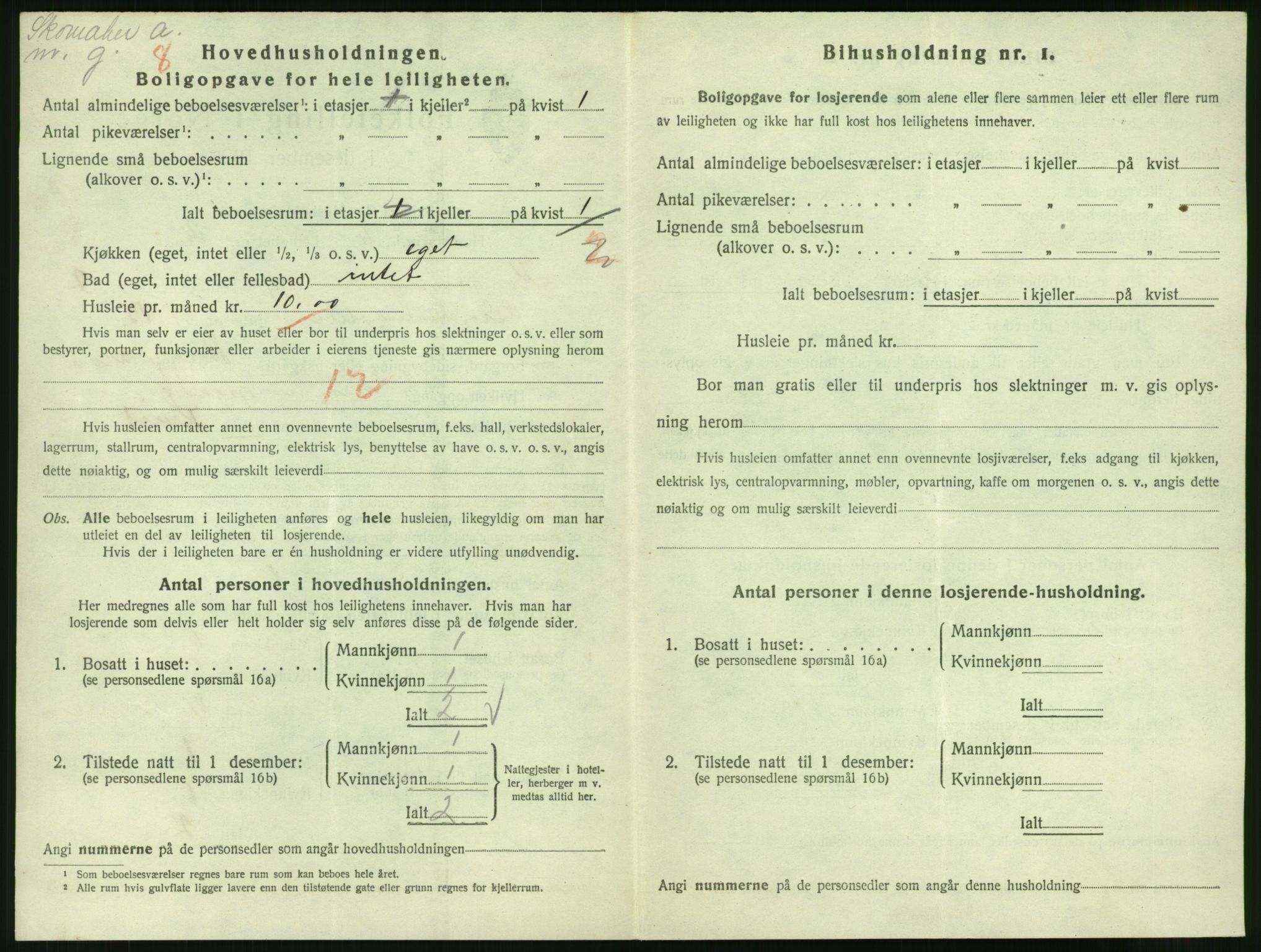 SAH, 1920 census for Kongsvinger, 1920, p. 74