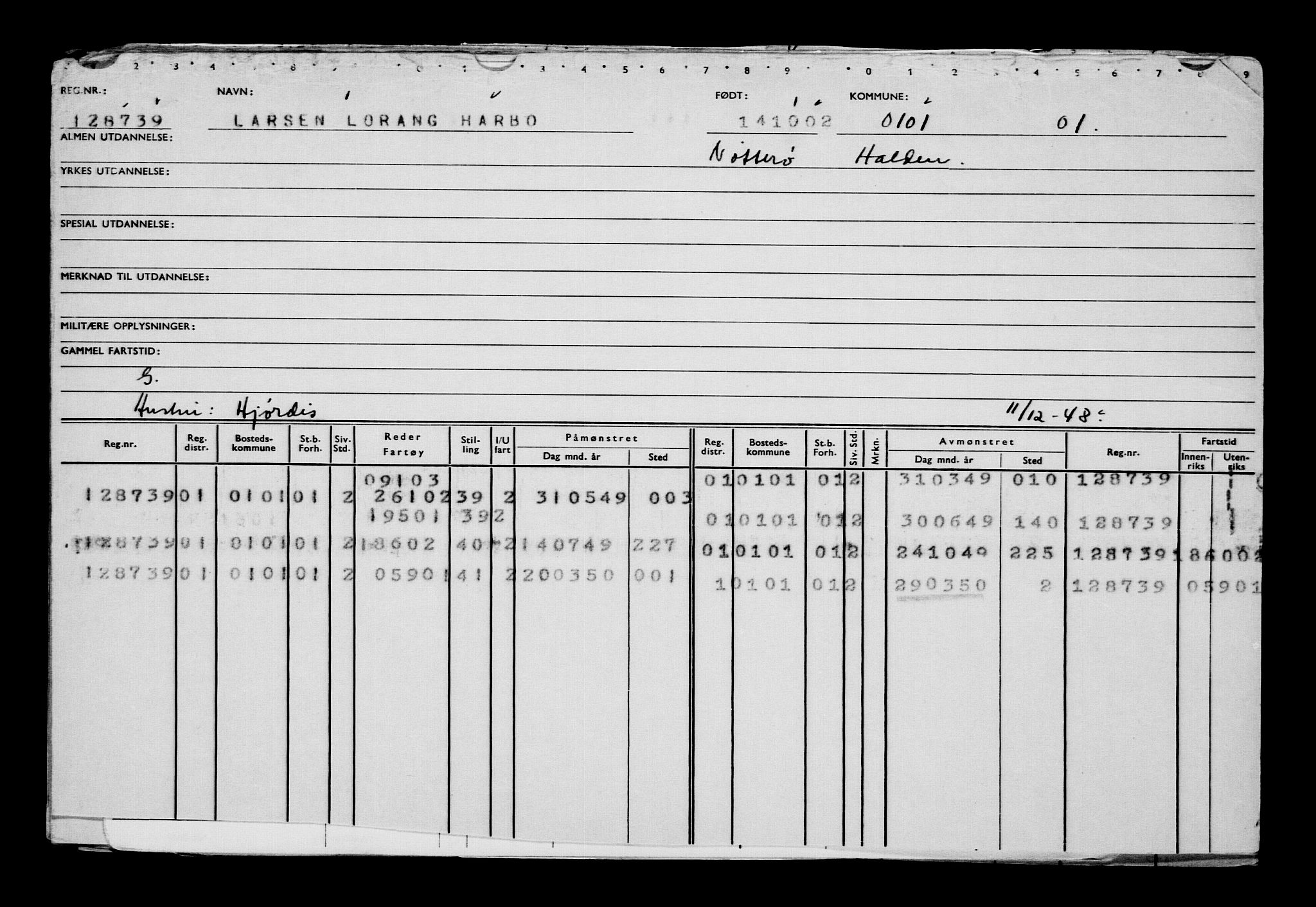 Direktoratet for sjømenn, AV/RA-S-3545/G/Gb/L0046: Hovedkort, 1902, p. 446