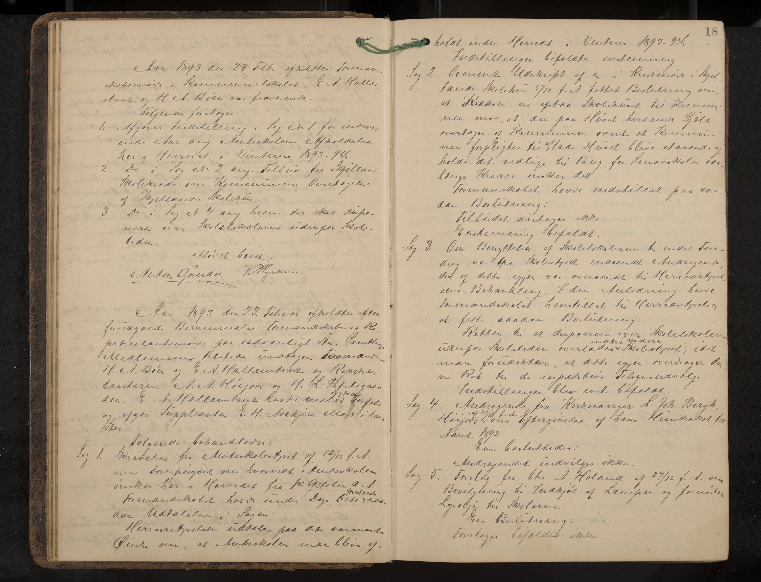 Andebu formannskap og sentraladministrasjon, IKAK/0719021-1/A/Aa/L0003: Møtebok, 1892-1908, p. 18