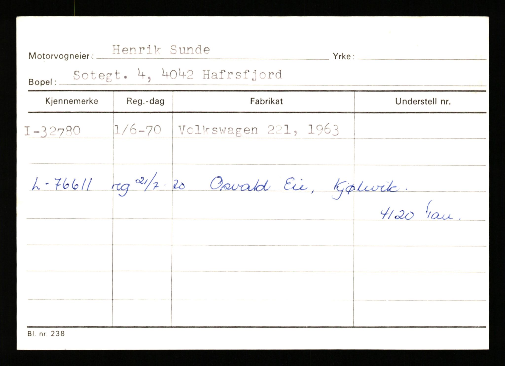 Stavanger trafikkstasjon, AV/SAST-A-101942/0/G/L0005: Registreringsnummer: 23000 - 34245, 1930-1971, p. 3050