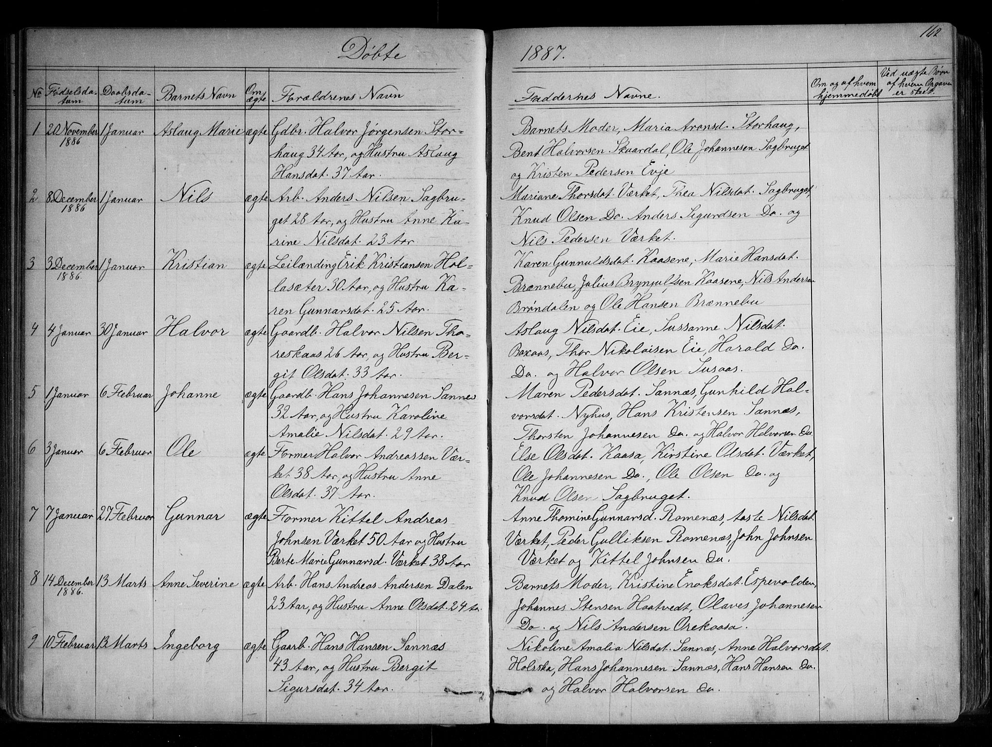 Holla kirkebøker, SAKO/A-272/G/Ga/L0004: Parish register (copy) no. I 4, 1867-1890, p. 162