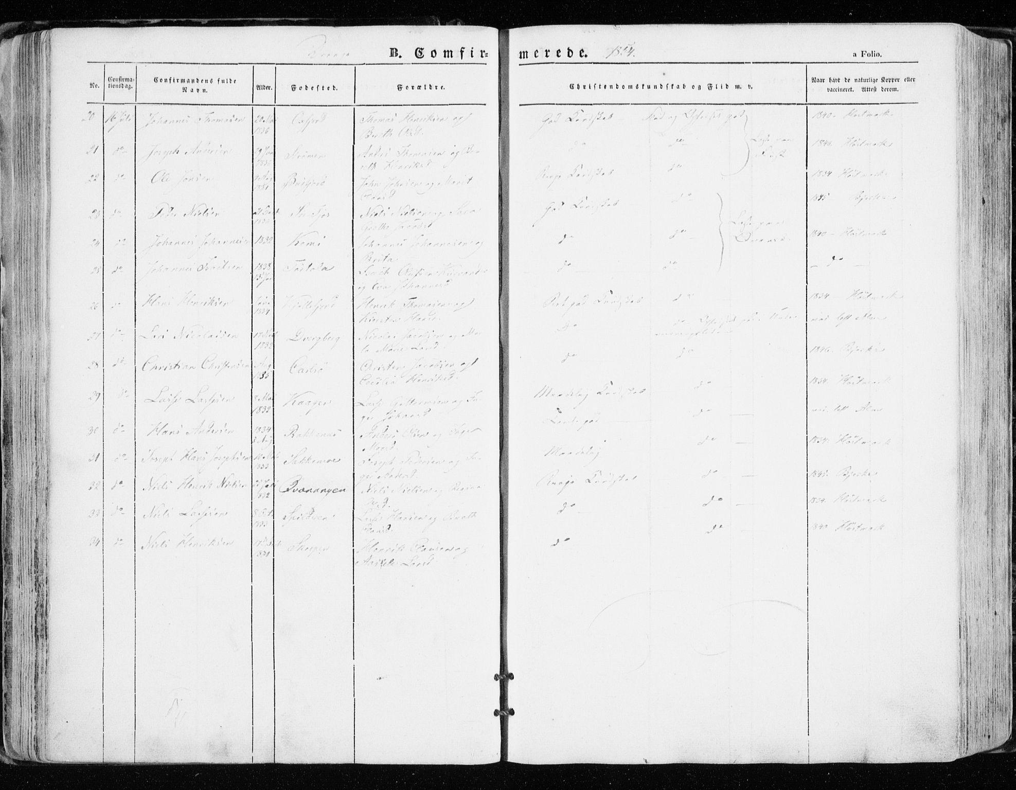 Skjervøy sokneprestkontor, AV/SATØ-S-1300/H/Ha/Haa/L0006kirke: Parish register (official) no. 6, 1848-1859