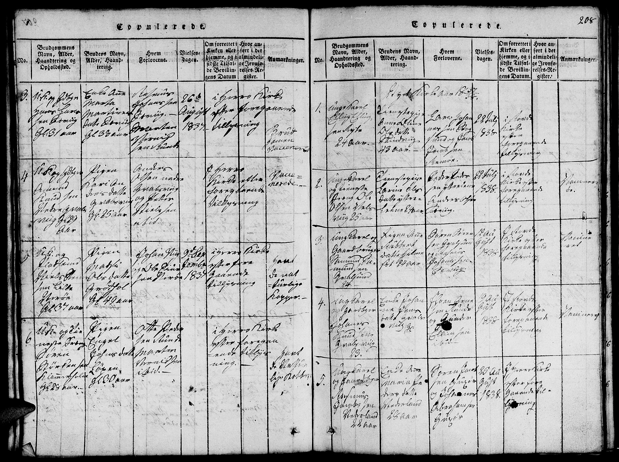 Ministerialprotokoller, klokkerbøker og fødselsregistre - Møre og Romsdal, AV/SAT-A-1454/507/L0078: Parish register (copy) no. 507C01, 1816-1840, p. 208