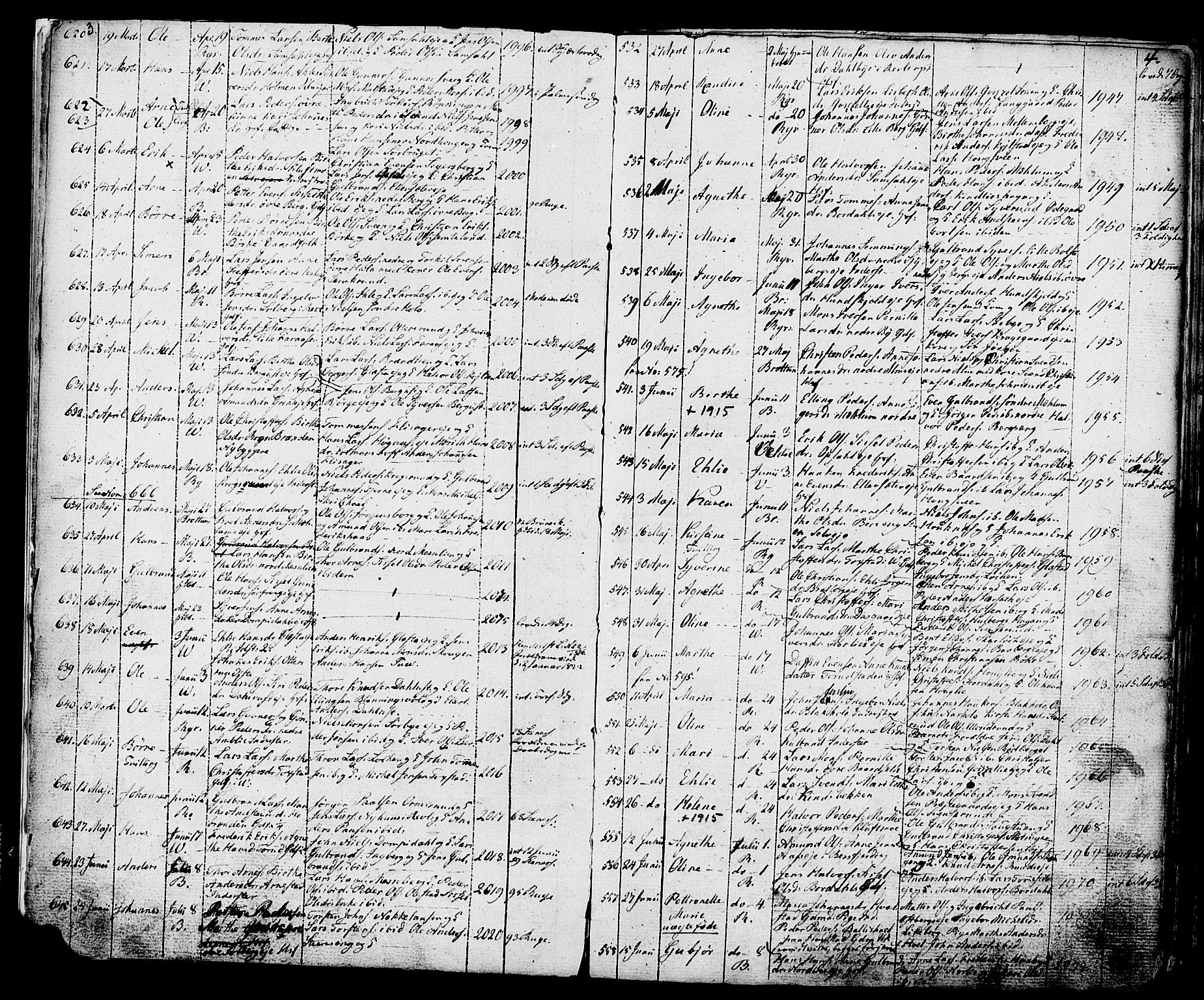 Ringsaker prestekontor, SAH/PREST-014/K/Ka/L0006: Parish register (official) no. 6, 1821-1826, p. 3-4