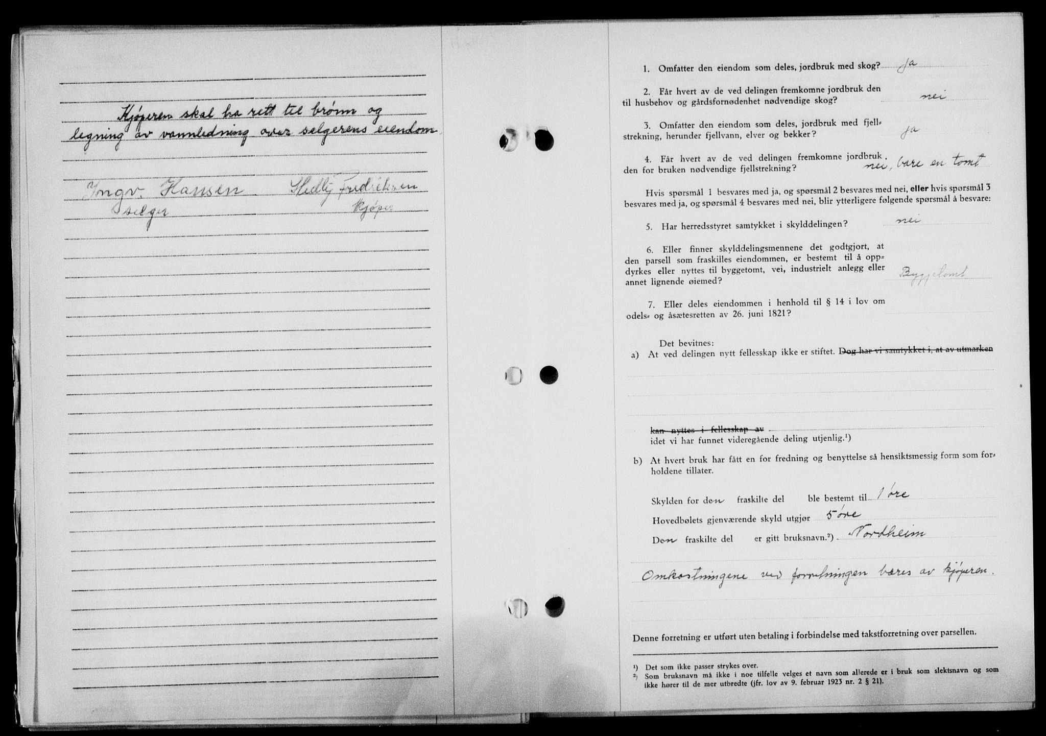 Lofoten sorenskriveri, SAT/A-0017/1/2/2C/L0025a: Mortgage book no. 25a, 1950-1951, Diary no: : 714/1951