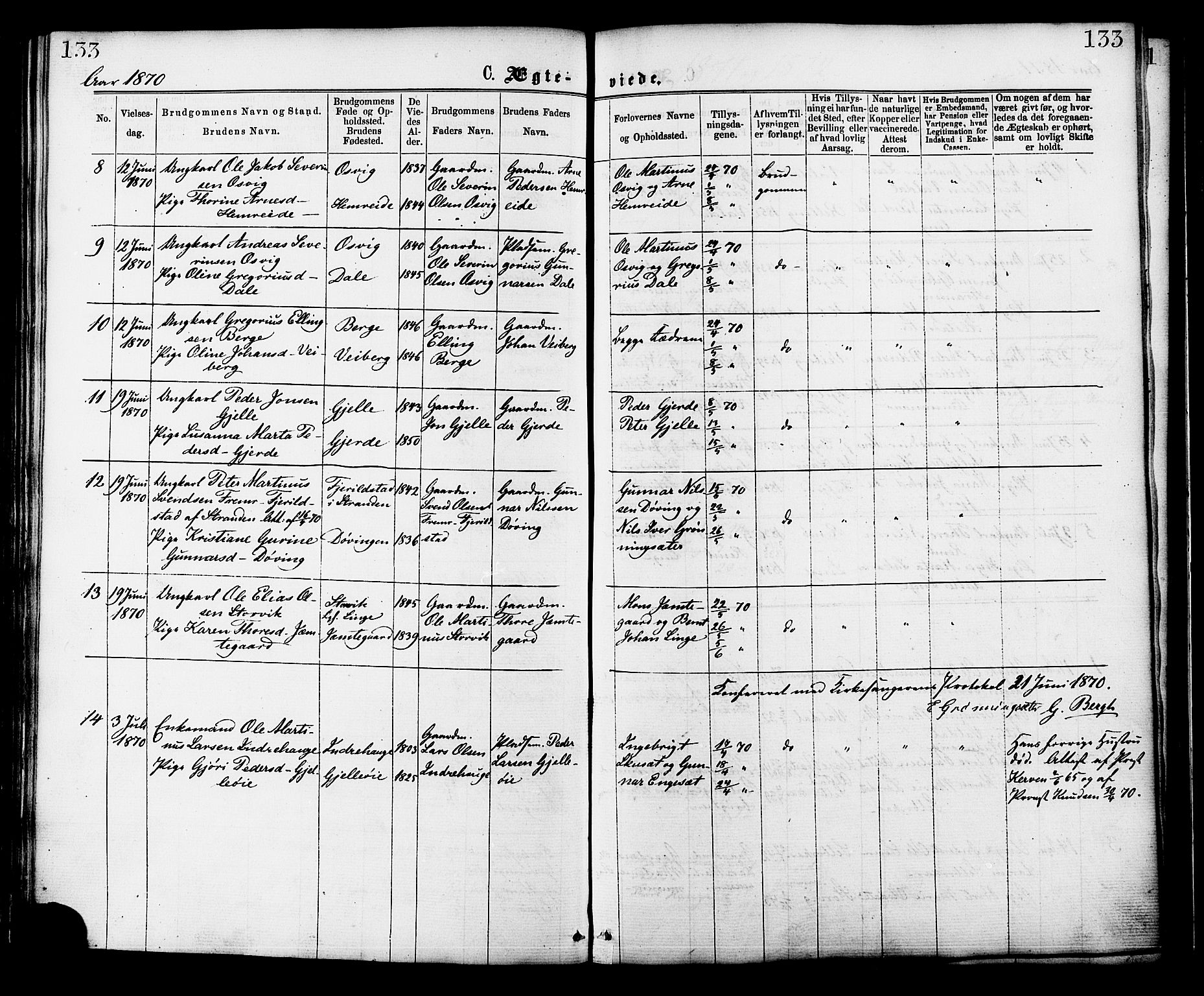 Ministerialprotokoller, klokkerbøker og fødselsregistre - Møre og Romsdal, SAT/A-1454/519/L0254: Parish register (official) no. 519A13, 1868-1883, p. 133
