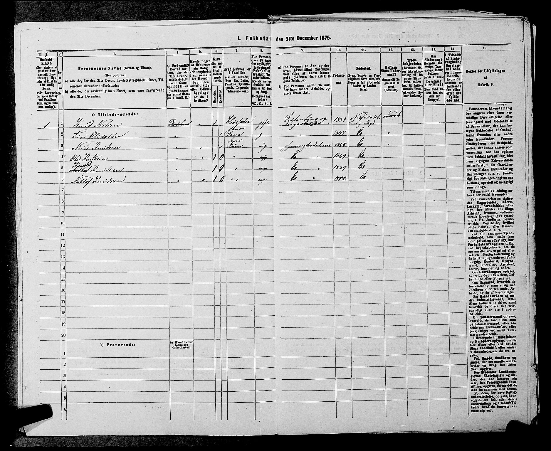 SAKO, 1875 census for 0830P Nissedal, 1875, p. 235