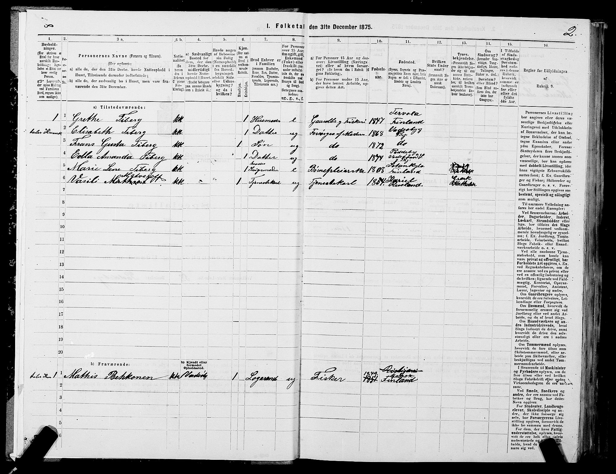 SATØ, 1875 census for 2029L Vadsø/Vadsø, 1875, p. 1002