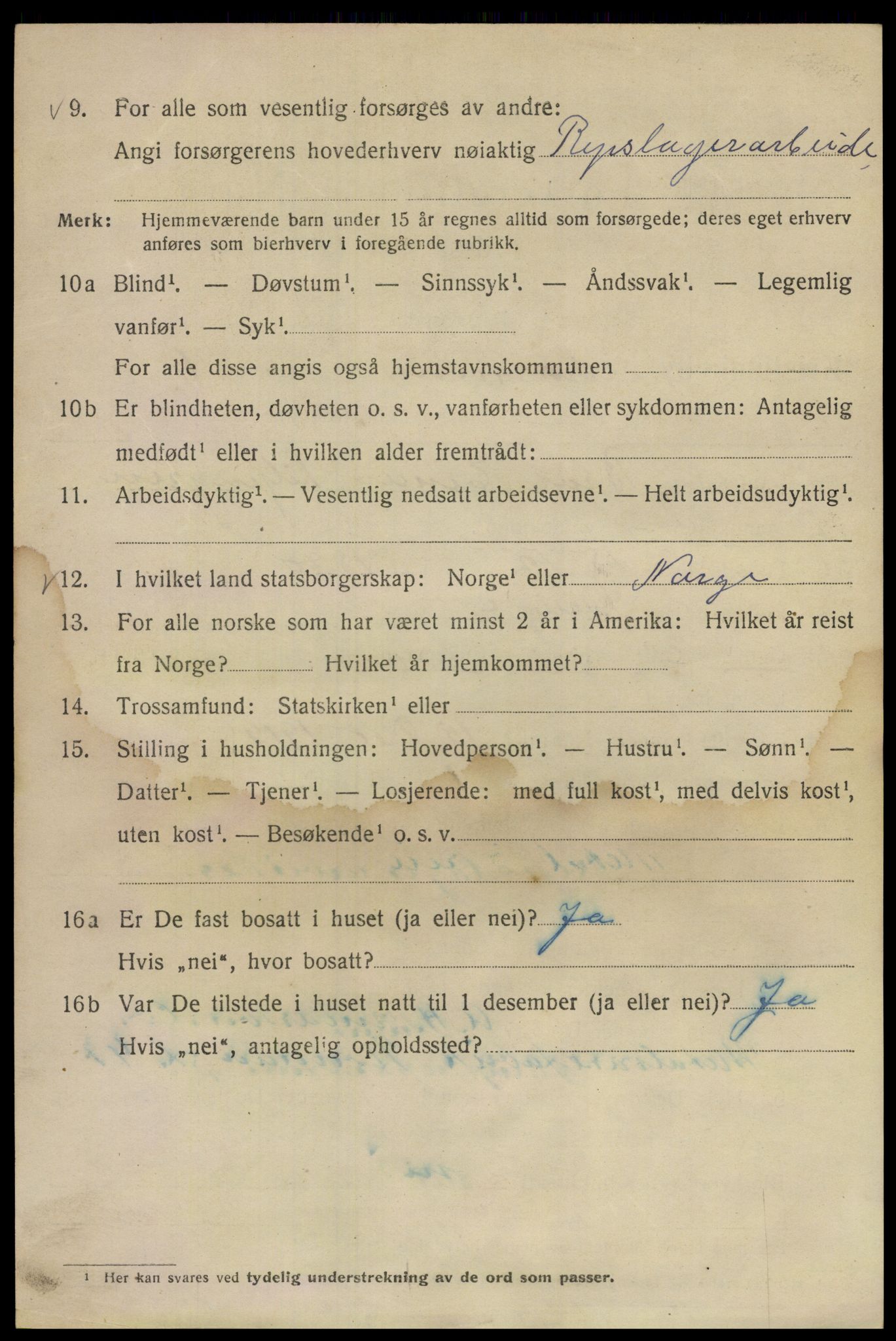 SAO, 1920 census for Kristiania, 1920, p. 215398