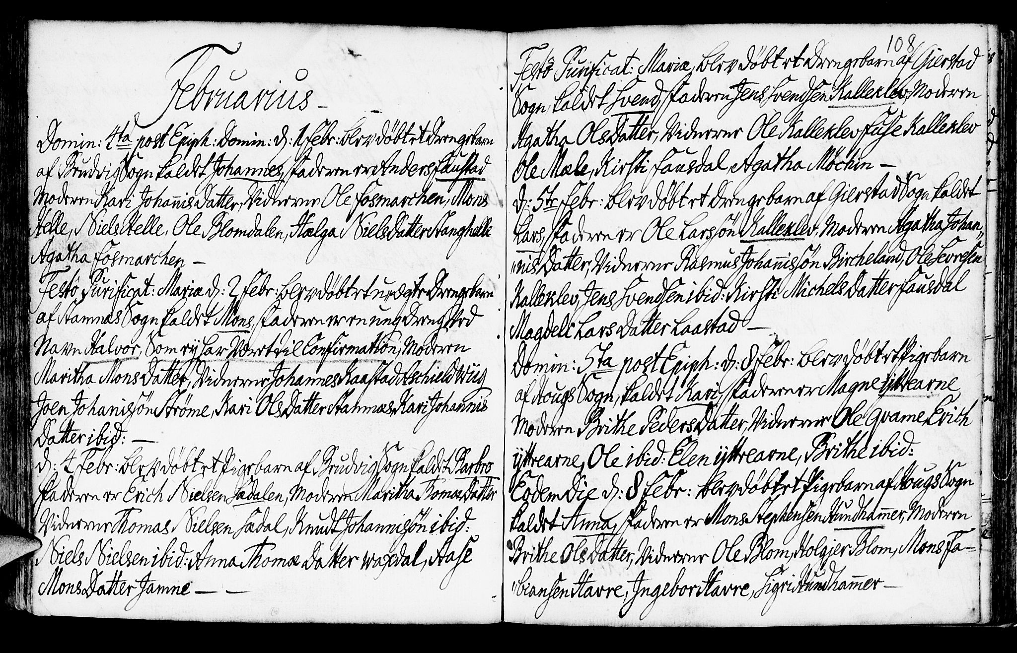 Haus sokneprestembete, AV/SAB-A-75601/H/Haa: Parish register (official) no. A 6, 1748-1758, p. 108