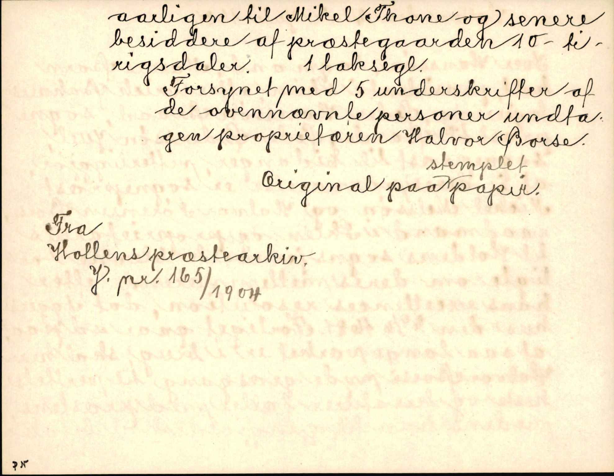 Riksarkivets diplomsamling, AV/RA-EA-5965/F35/F35k/L0003: Regestsedler: Prestearkiver fra Telemark, Agder, Vestlandet og Trøndelag, p. 212