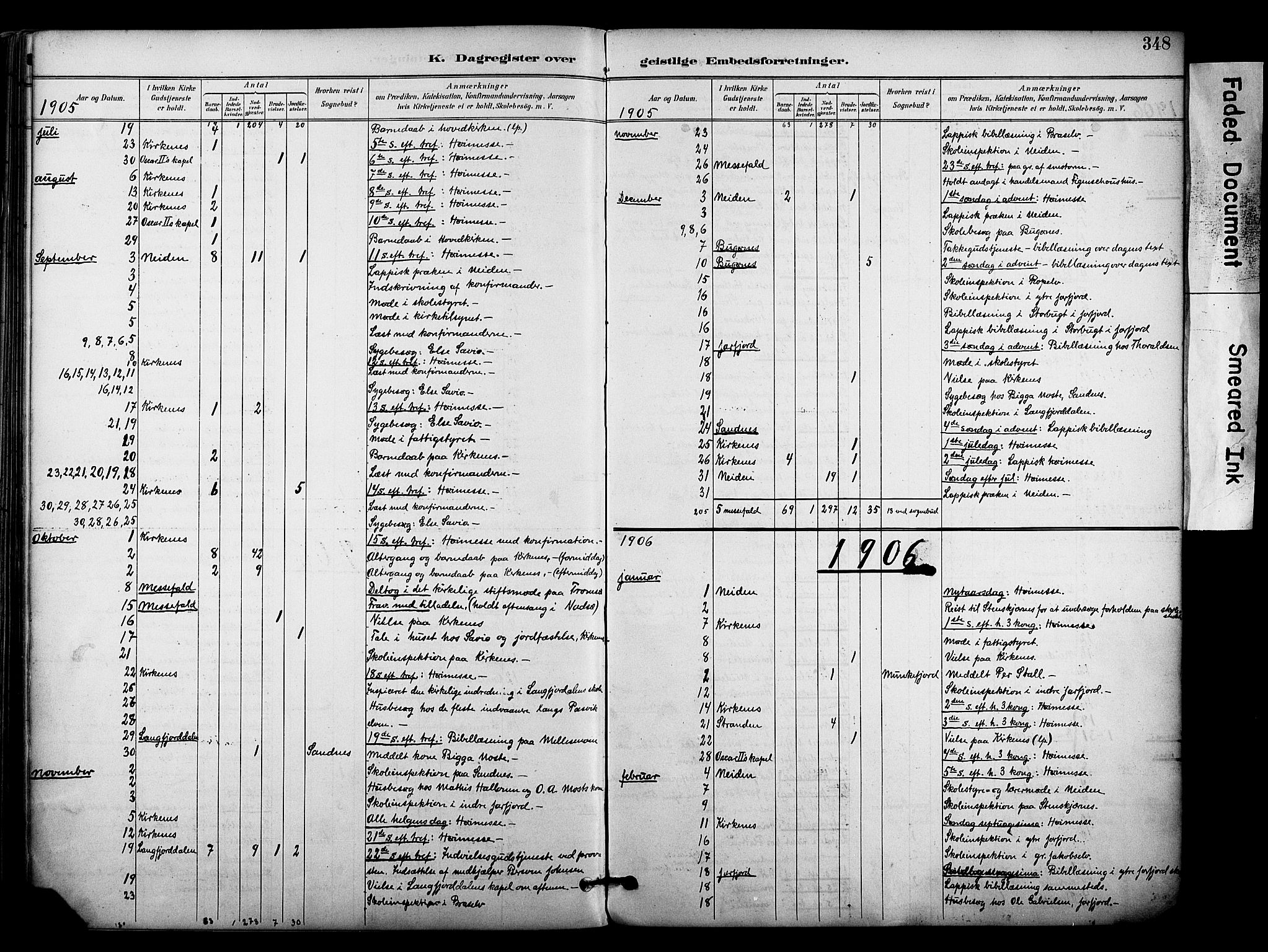 Sør-Varanger sokneprestkontor, SATØ/S-1331/H/Ha/L0004kirke: Parish register (official) no. 4, 1891-1908, p. 348