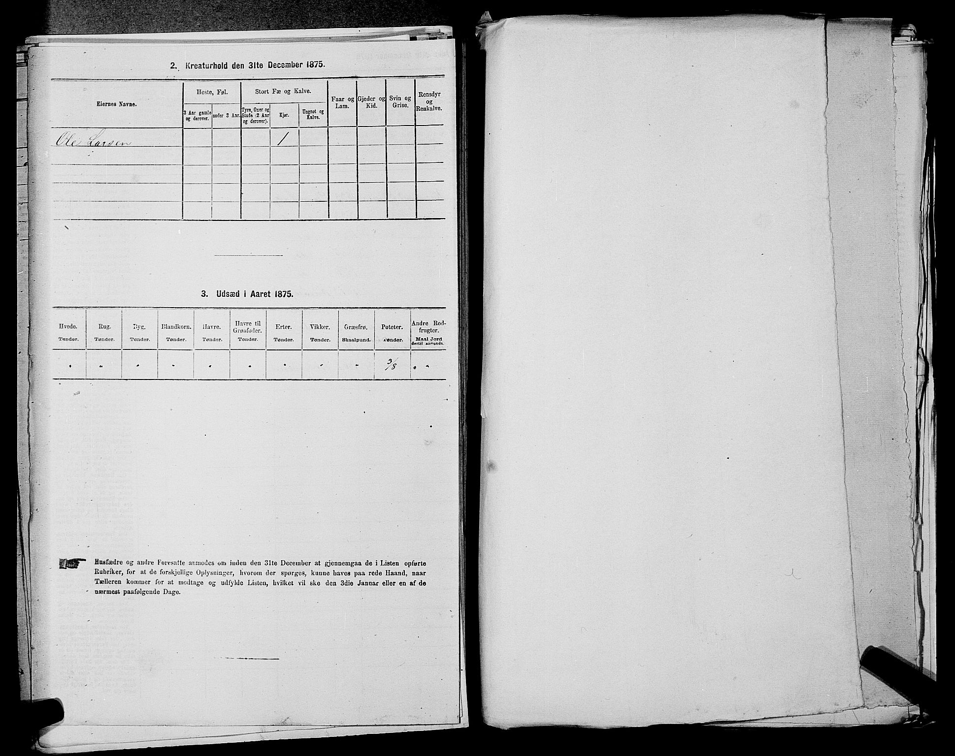 RA, 1875 census for 0239P Hurdal, 1875, p. 586