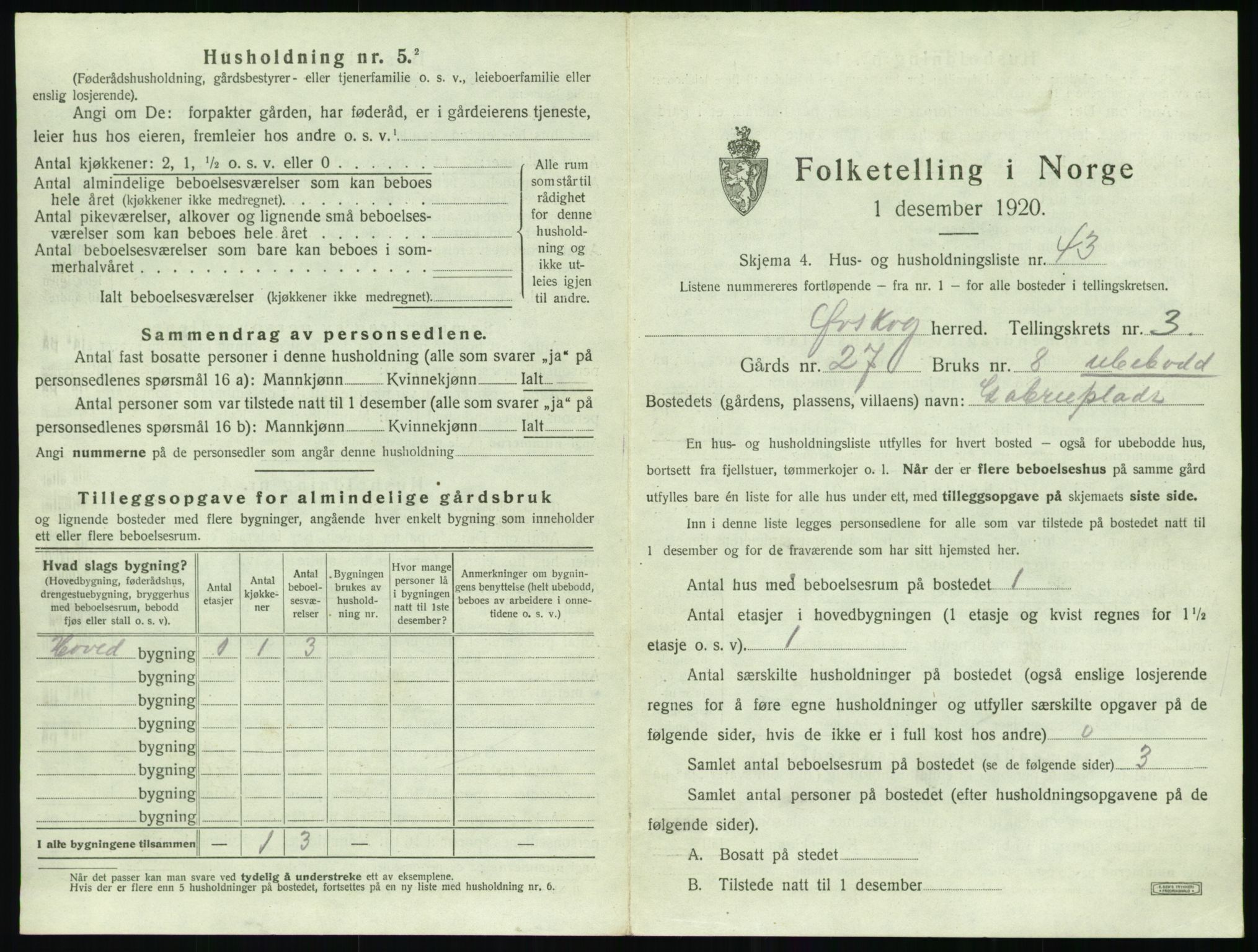 SAT, 1920 census for Ørskog, 1920, p. 290