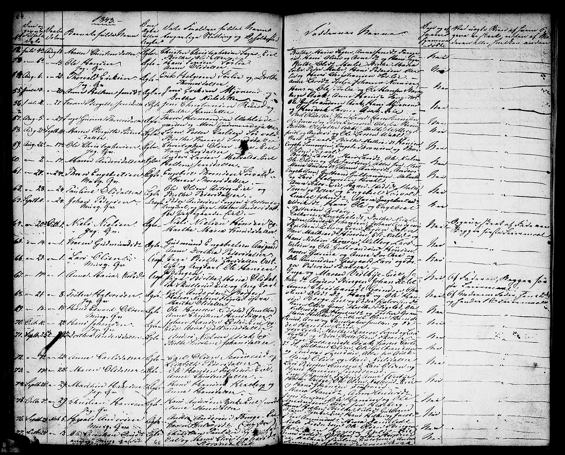 Sørum prestekontor Kirkebøker, AV/SAO-A-10303/F/Fa/L0004: Parish register (official) no. I 4, 1829-1845, p. 64