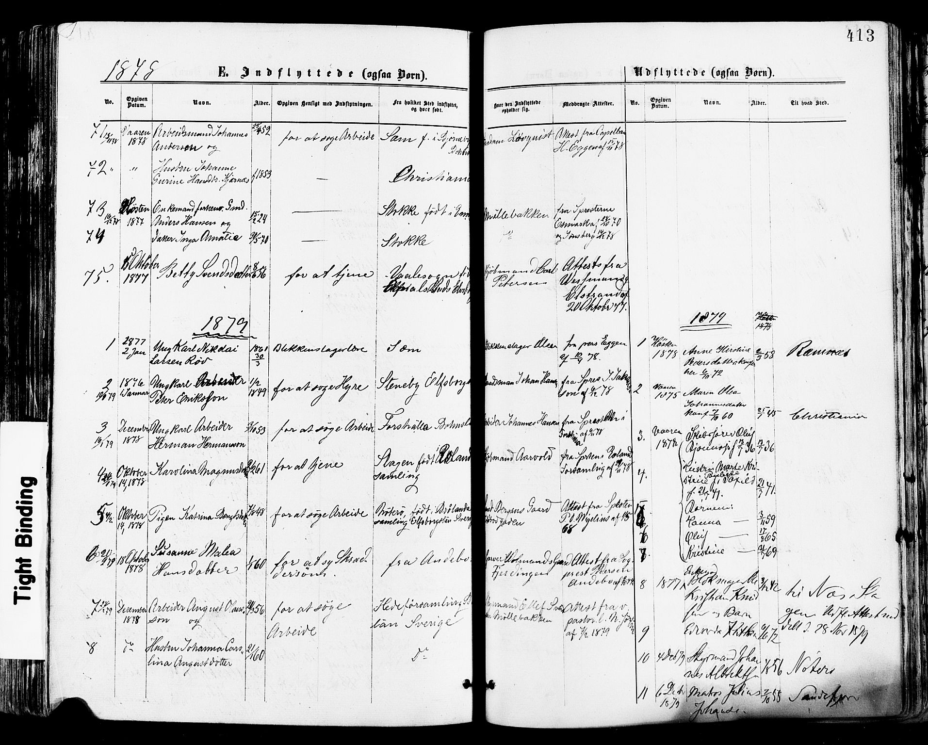 Tønsberg kirkebøker, SAKO/A-330/F/Fa/L0010: Parish register (official) no. I 10, 1874-1880, p. 413