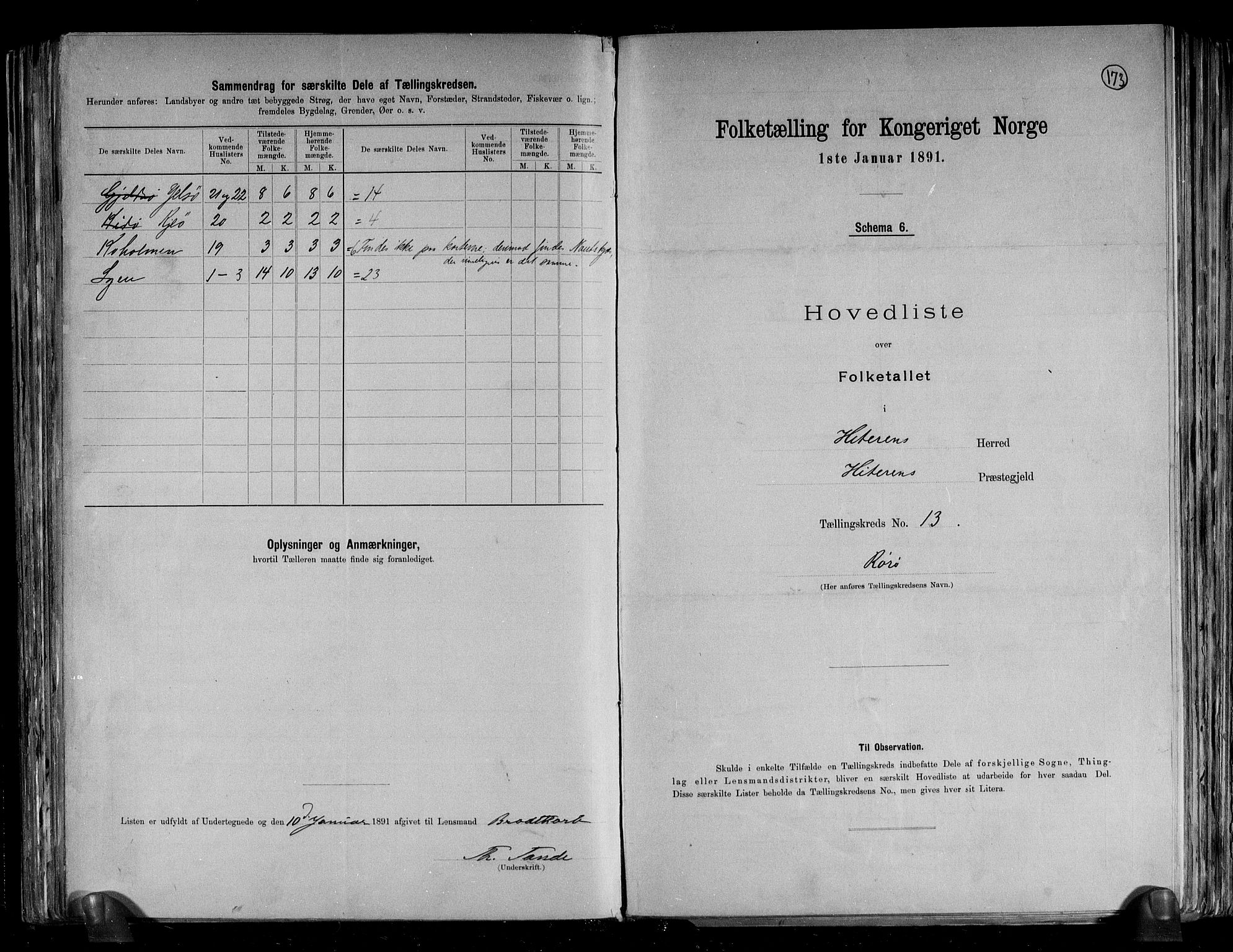 RA, 1891 census for 1617 Hitra, 1891, p. 30