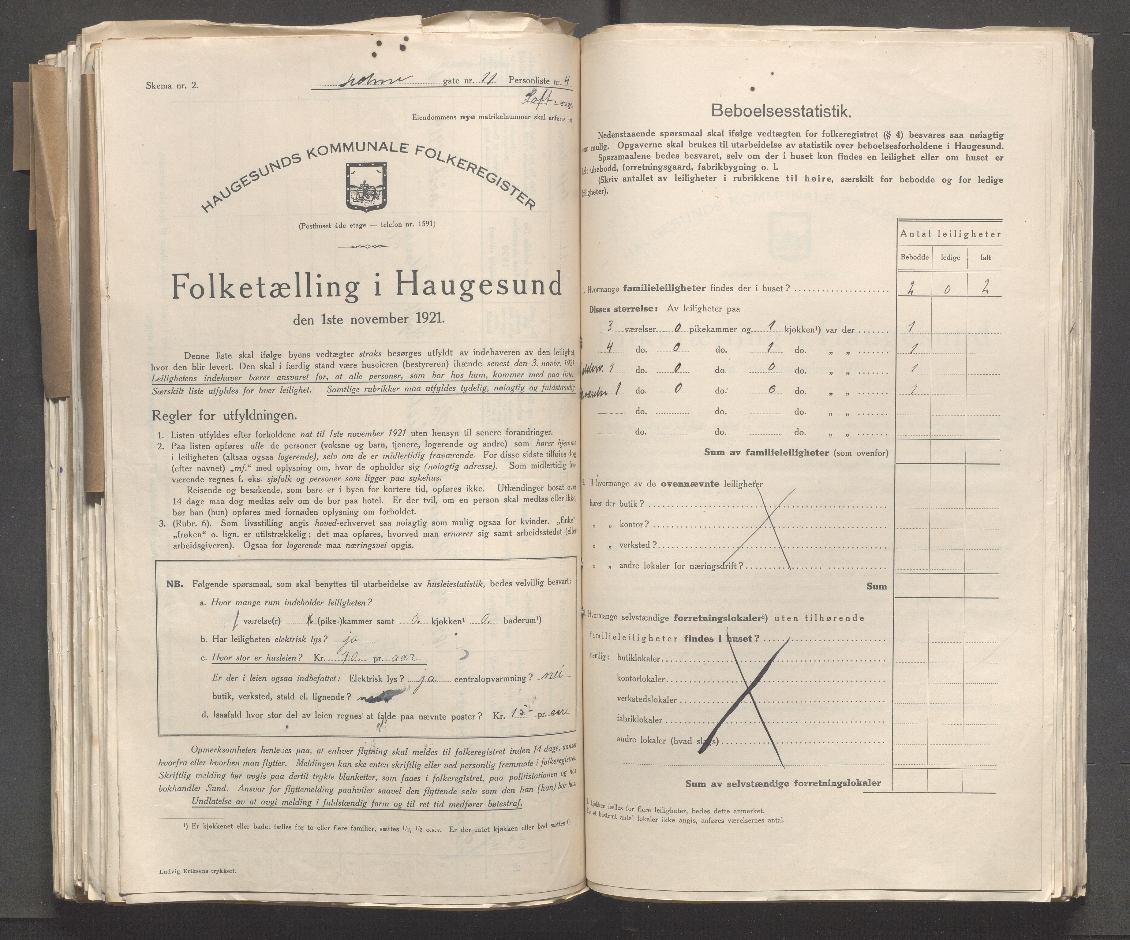 IKAR, Local census 1.11.1921 for Haugesund, 1921, p. 6133