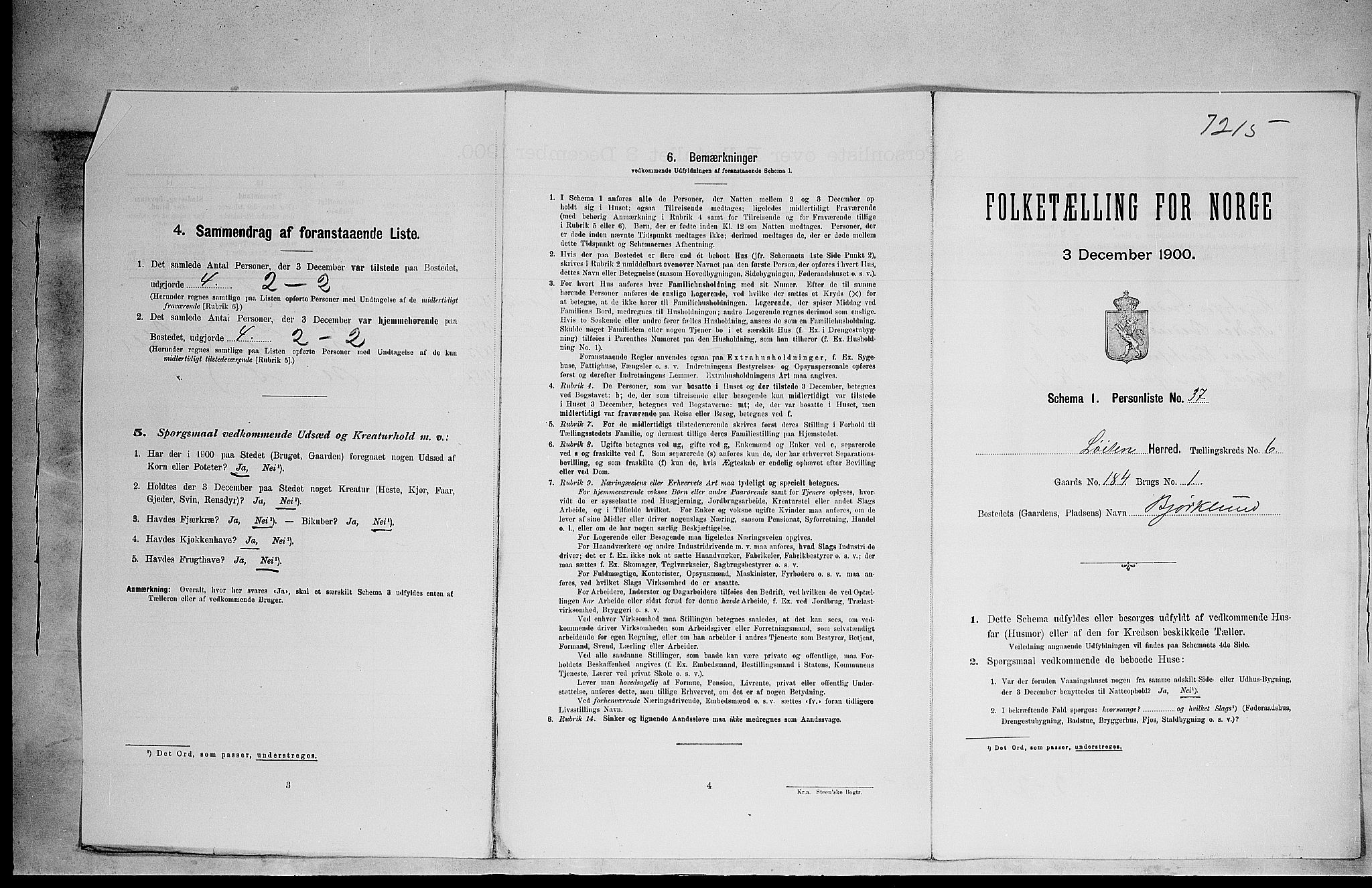 SAH, 1900 census for Løten, 1900, p. 1545