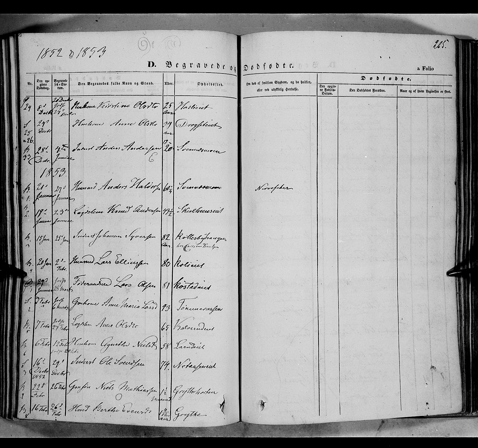 Biri prestekontor, SAH/PREST-096/H/Ha/Haa/L0005: Parish register (official) no. 5, 1843-1854, p. 265