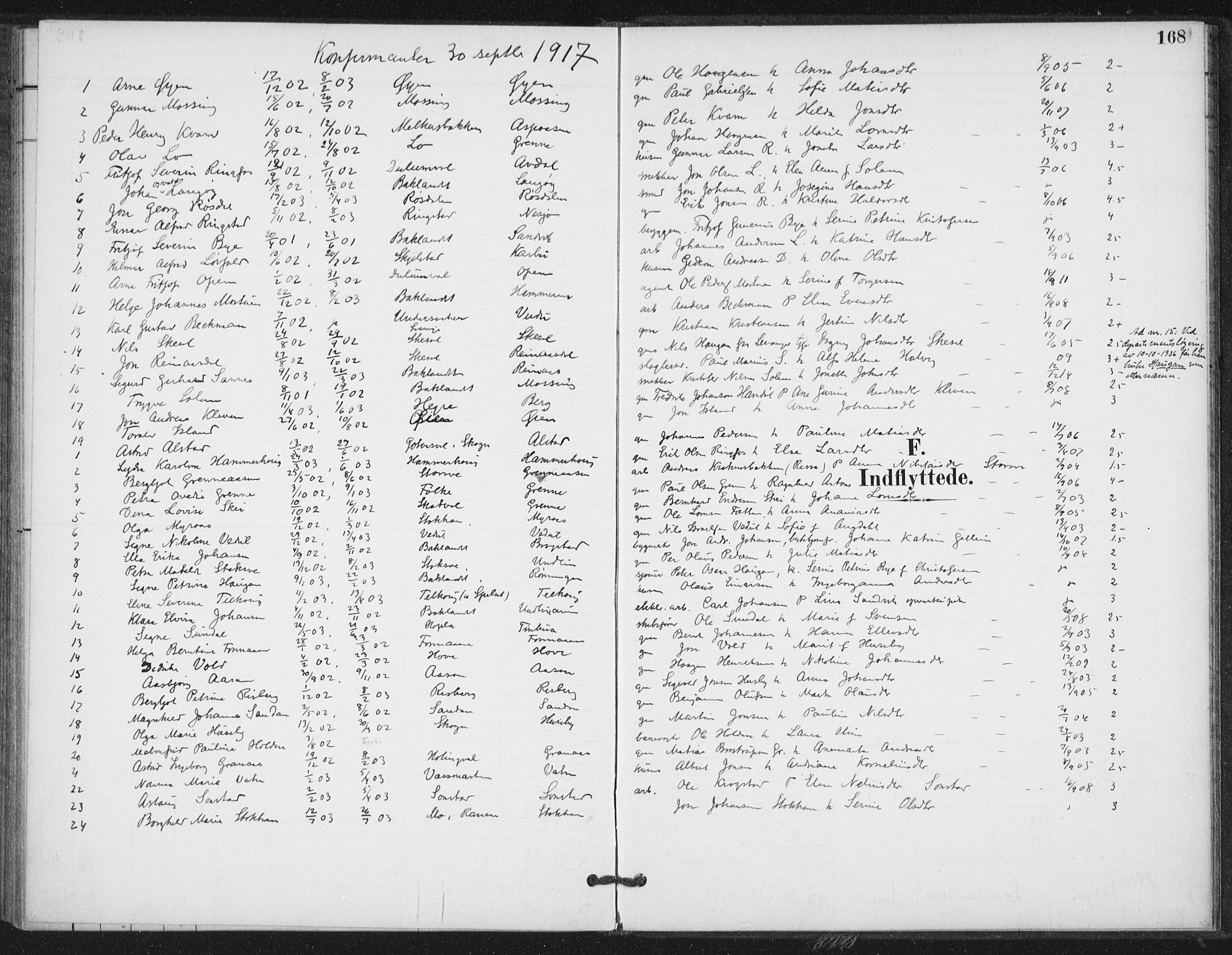Ministerialprotokoller, klokkerbøker og fødselsregistre - Nord-Trøndelag, SAT/A-1458/714/L0131: Parish register (official) no. 714A02, 1896-1918, p. 168