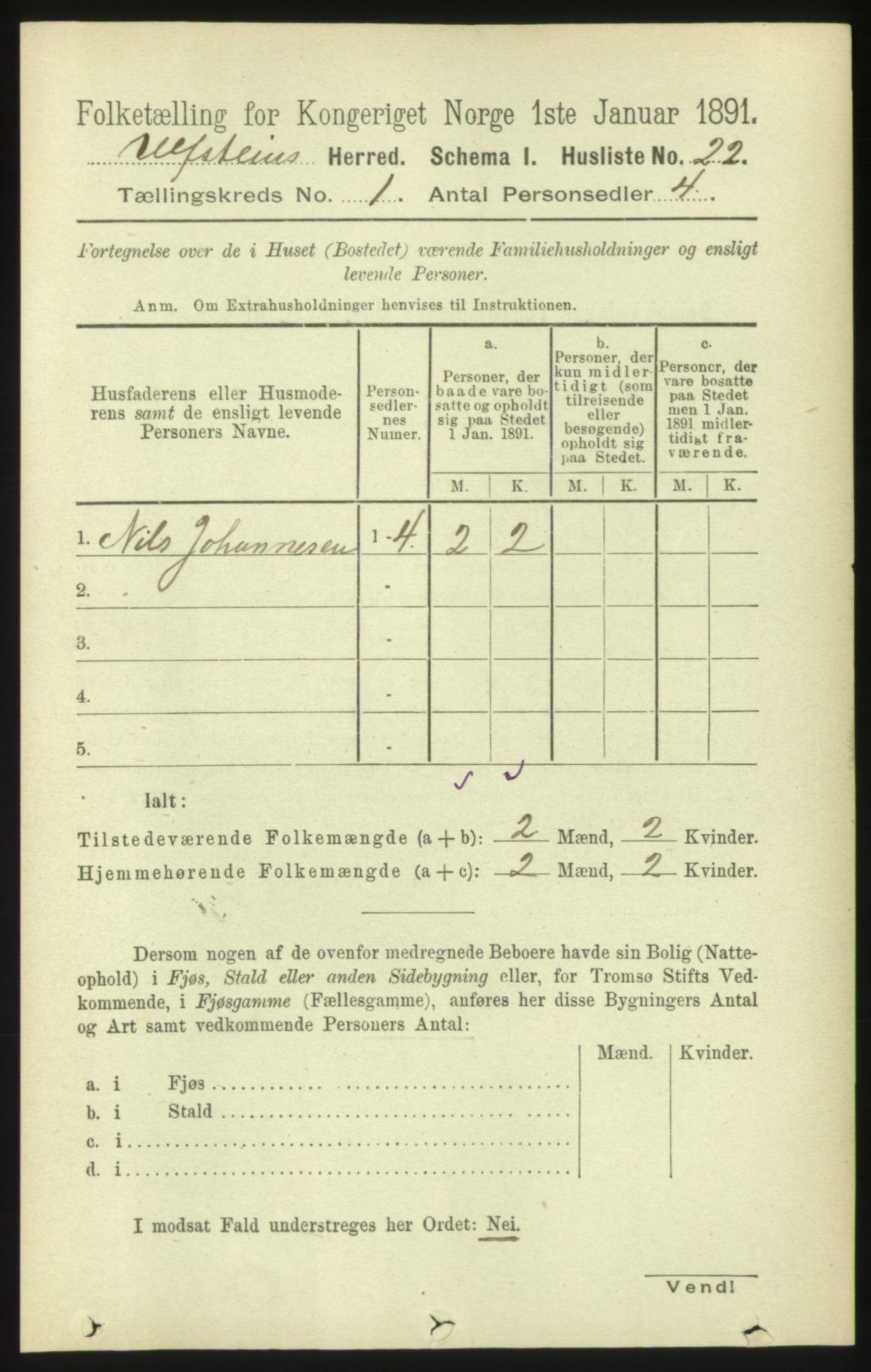 RA, 1891 census for 1516 Ulstein, 1891, p. 51