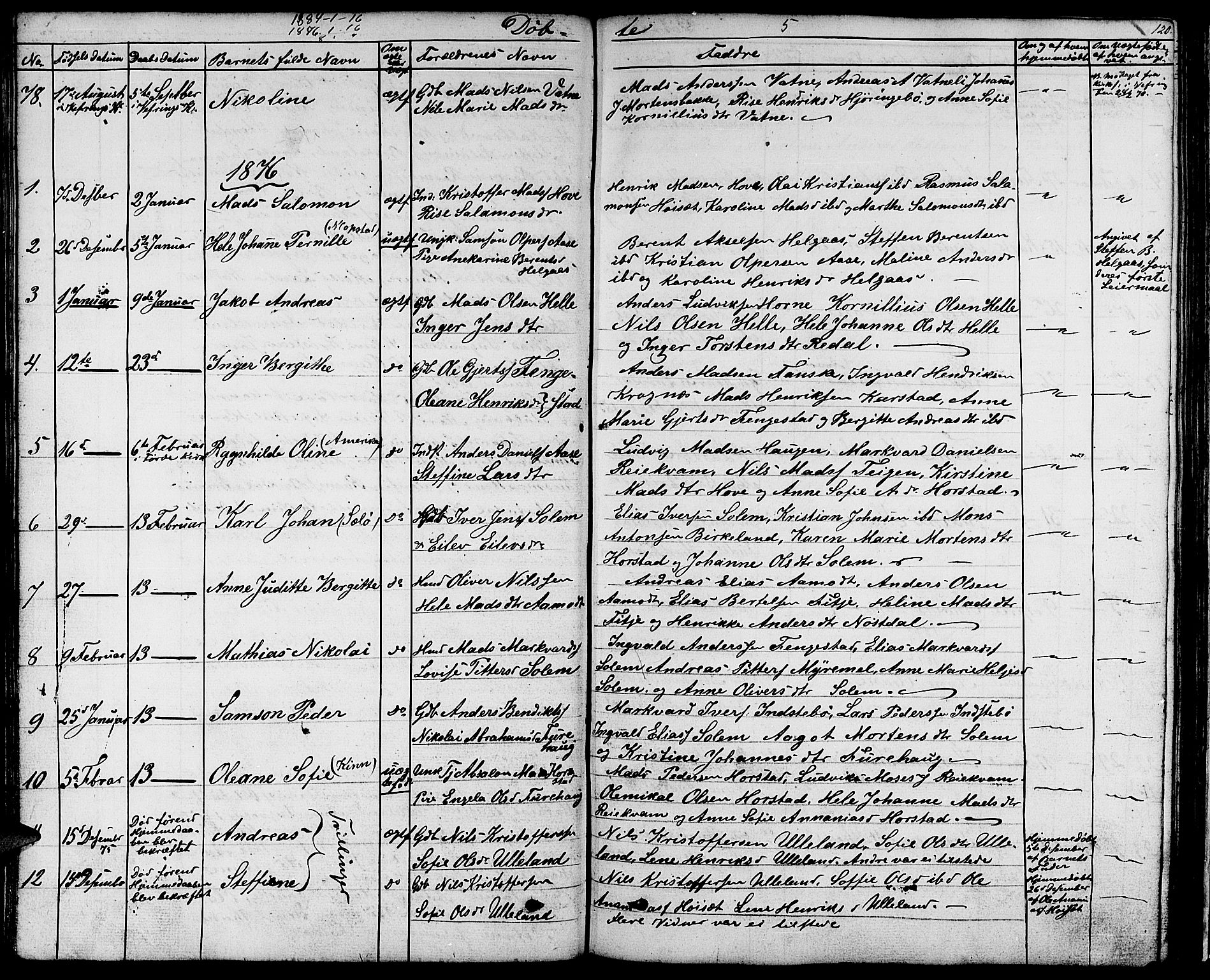 Førde sokneprestembete, SAB/A-79901/H/Hab/Habd/L0001: Parish register (copy) no. D 1, 1852-1877, p. 120