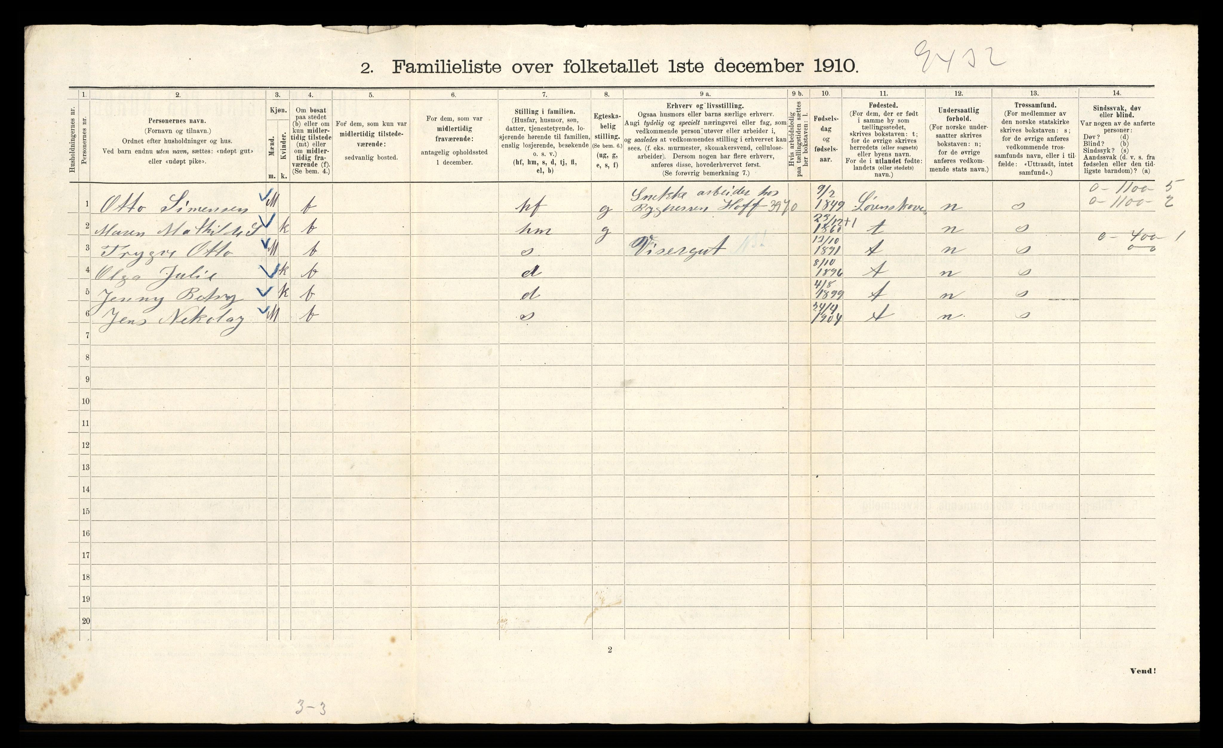 RA, 1910 census for Kristiania, 1910, p. 90556