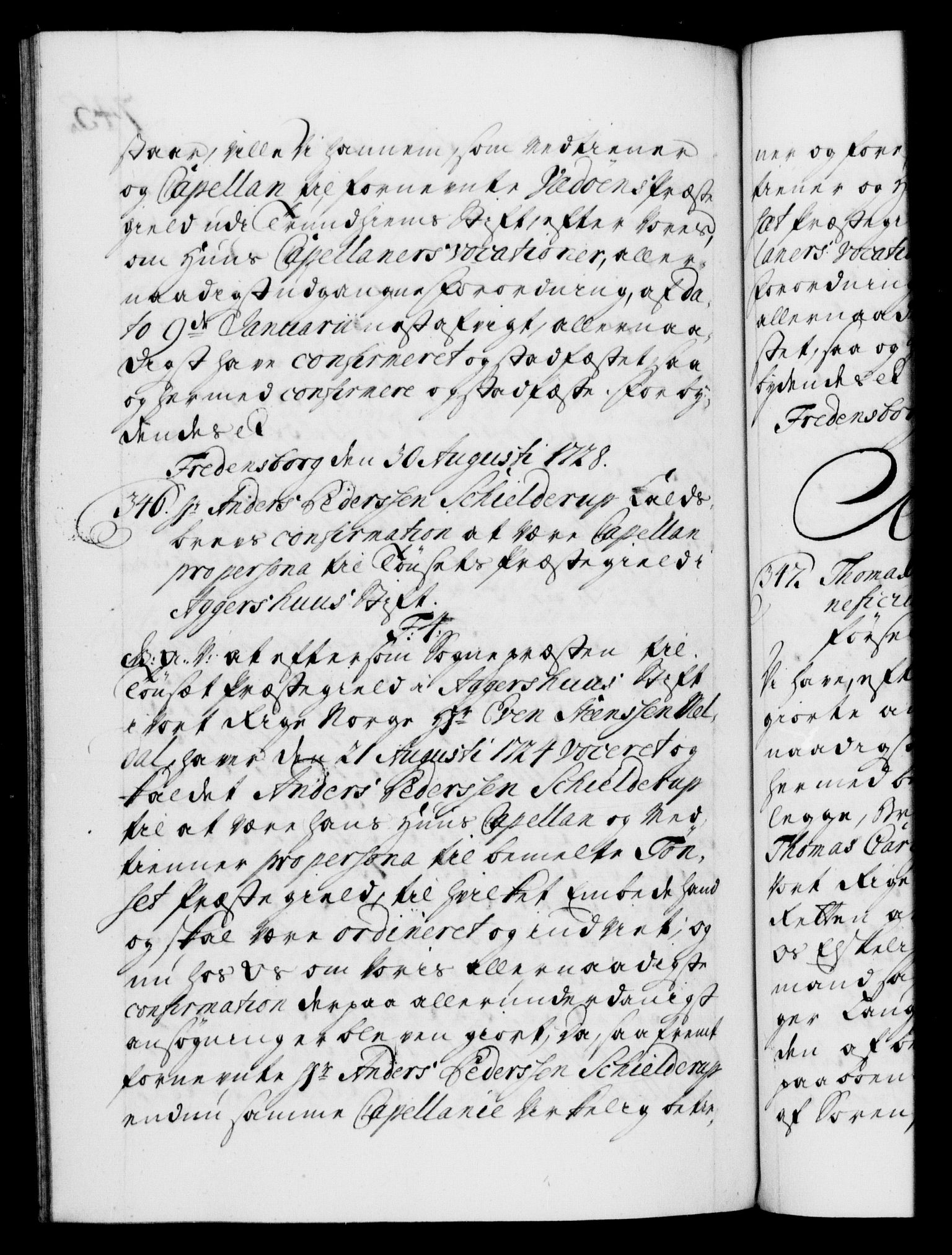 Danske Kanselli 1572-1799, AV/RA-EA-3023/F/Fc/Fca/Fcaa/L0025: Norske registre, 1726-1728, p. 745b