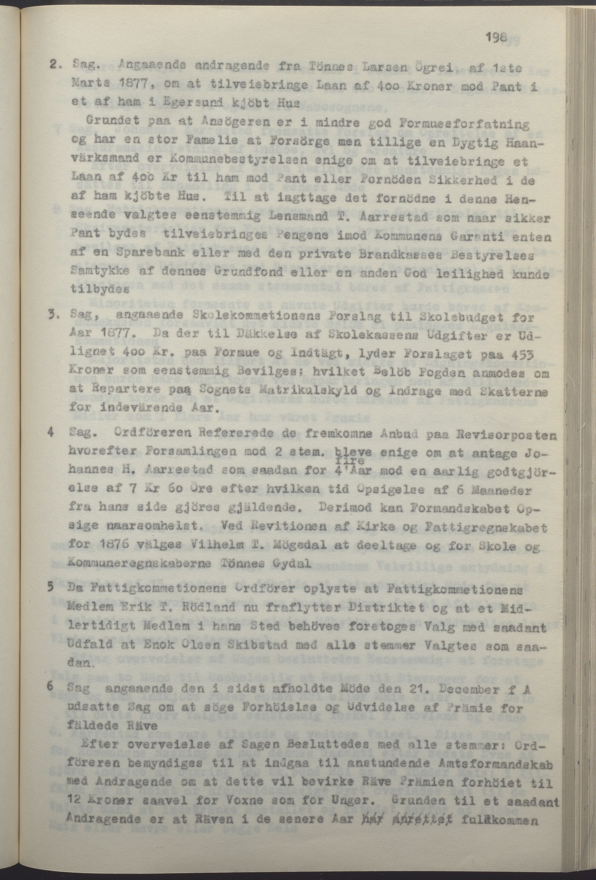 Helleland kommune - Formannskapet, IKAR/K-100479/A/Ab/L0002: Avskrift av møtebok, 1866-1887, p. 198