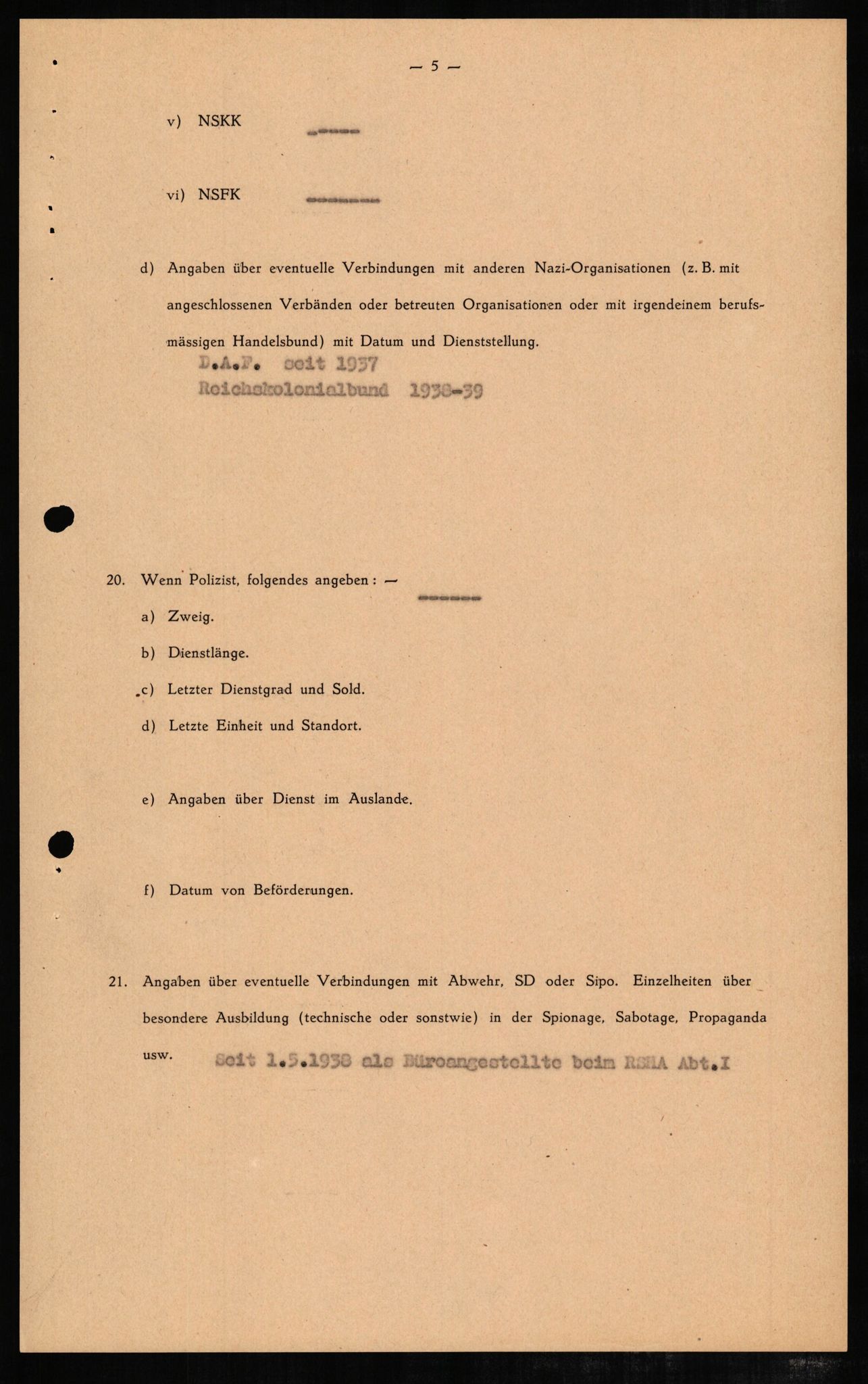 Forsvaret, Forsvarets overkommando II, AV/RA-RAFA-3915/D/Db/L0005: CI Questionaires. Tyske okkupasjonsstyrker i Norge. Tyskere., 1945-1946, p. 144