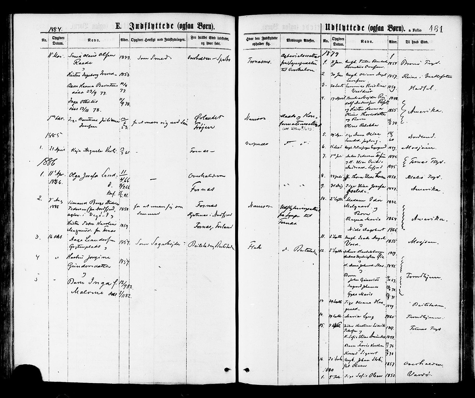 Ministerialprotokoller, klokkerbøker og fødselsregistre - Nord-Trøndelag, SAT/A-1458/768/L0572: Parish register (official) no. 768A07, 1874-1886, p. 461