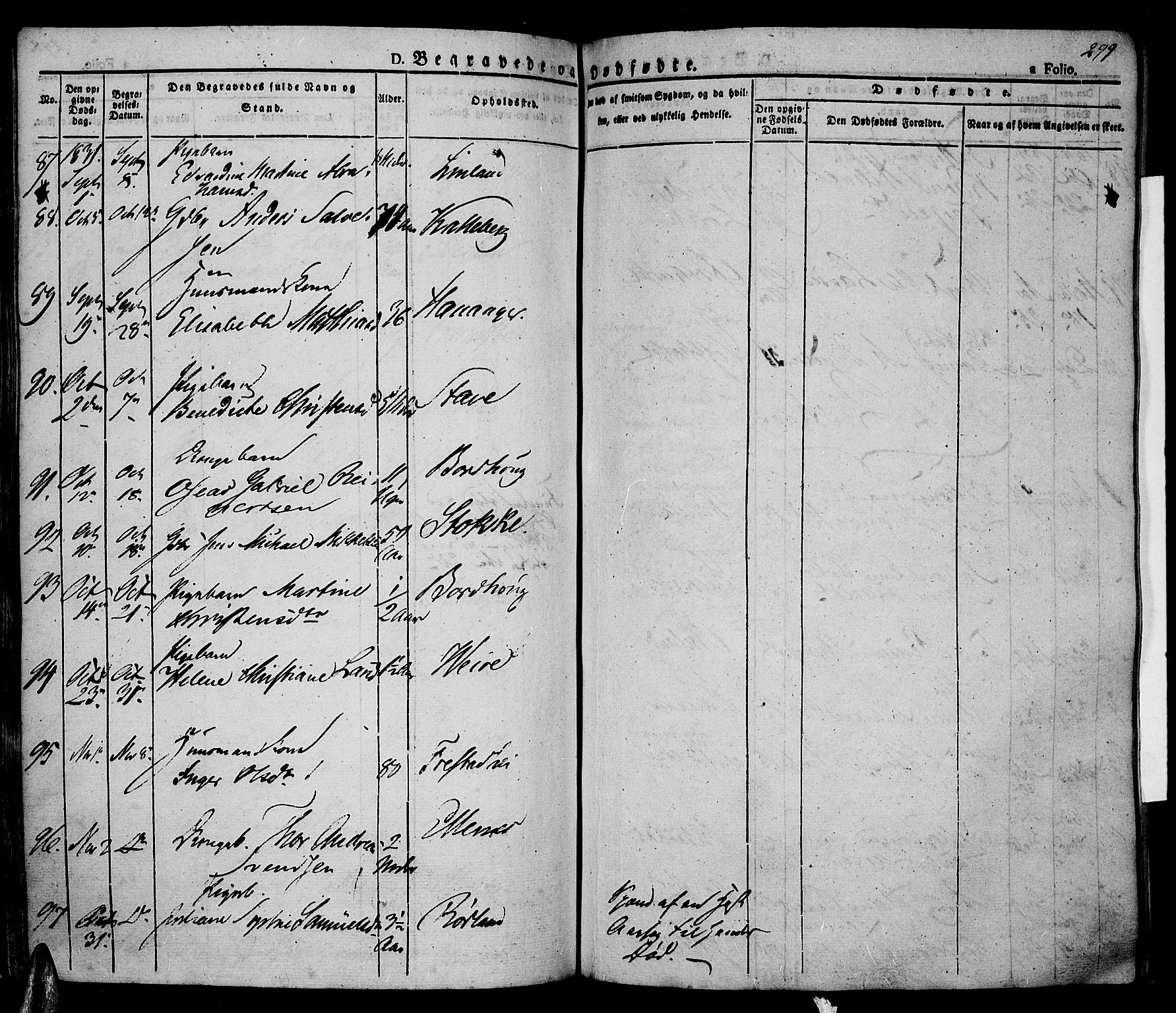 Lista sokneprestkontor, AV/SAK-1111-0027/F/Fa/L0008: Parish register (official) no. A 8, 1823-1835, p. 299