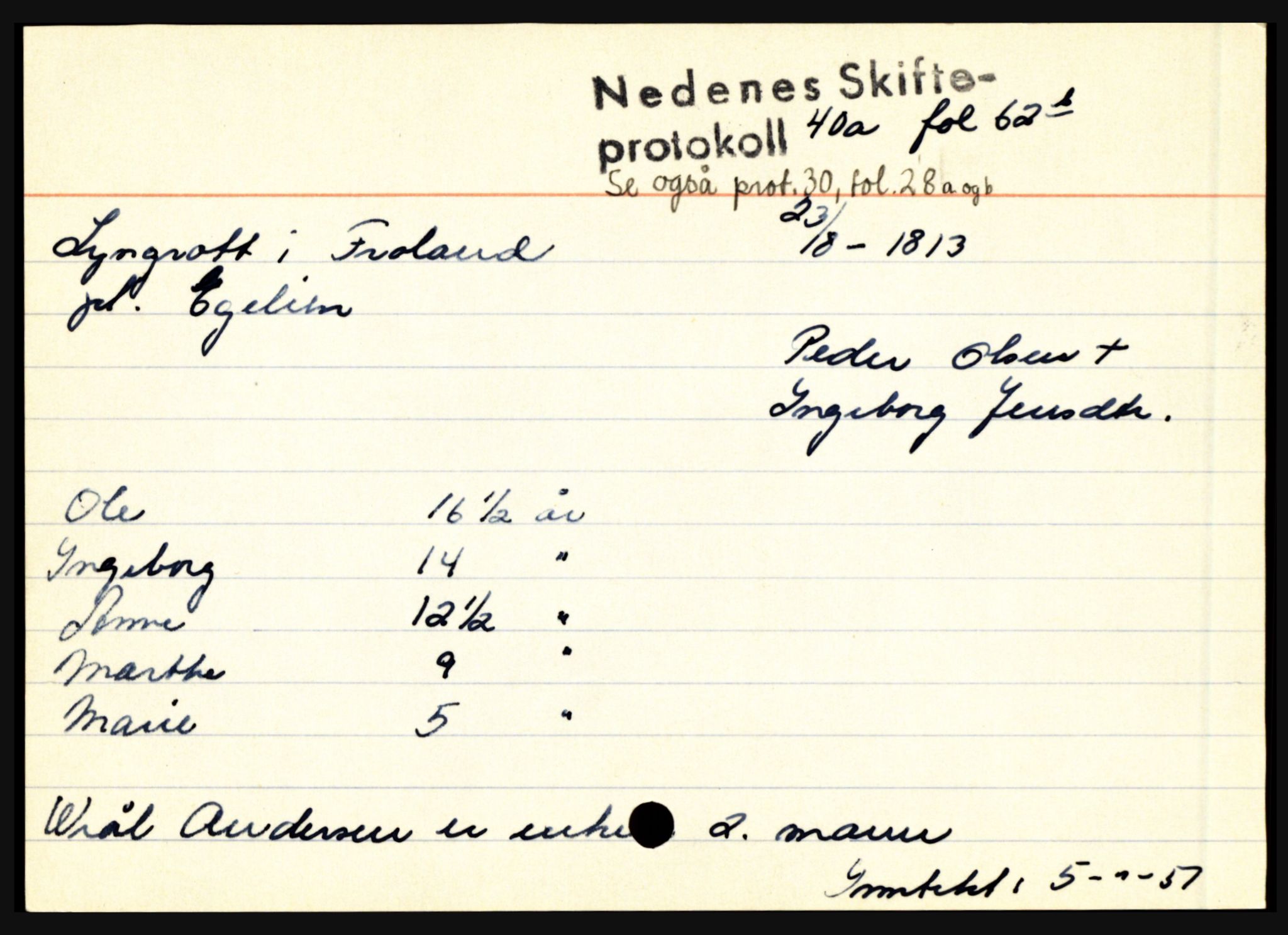 Nedenes sorenskriveri før 1824, AV/SAK-1221-0007/H, p. 18727