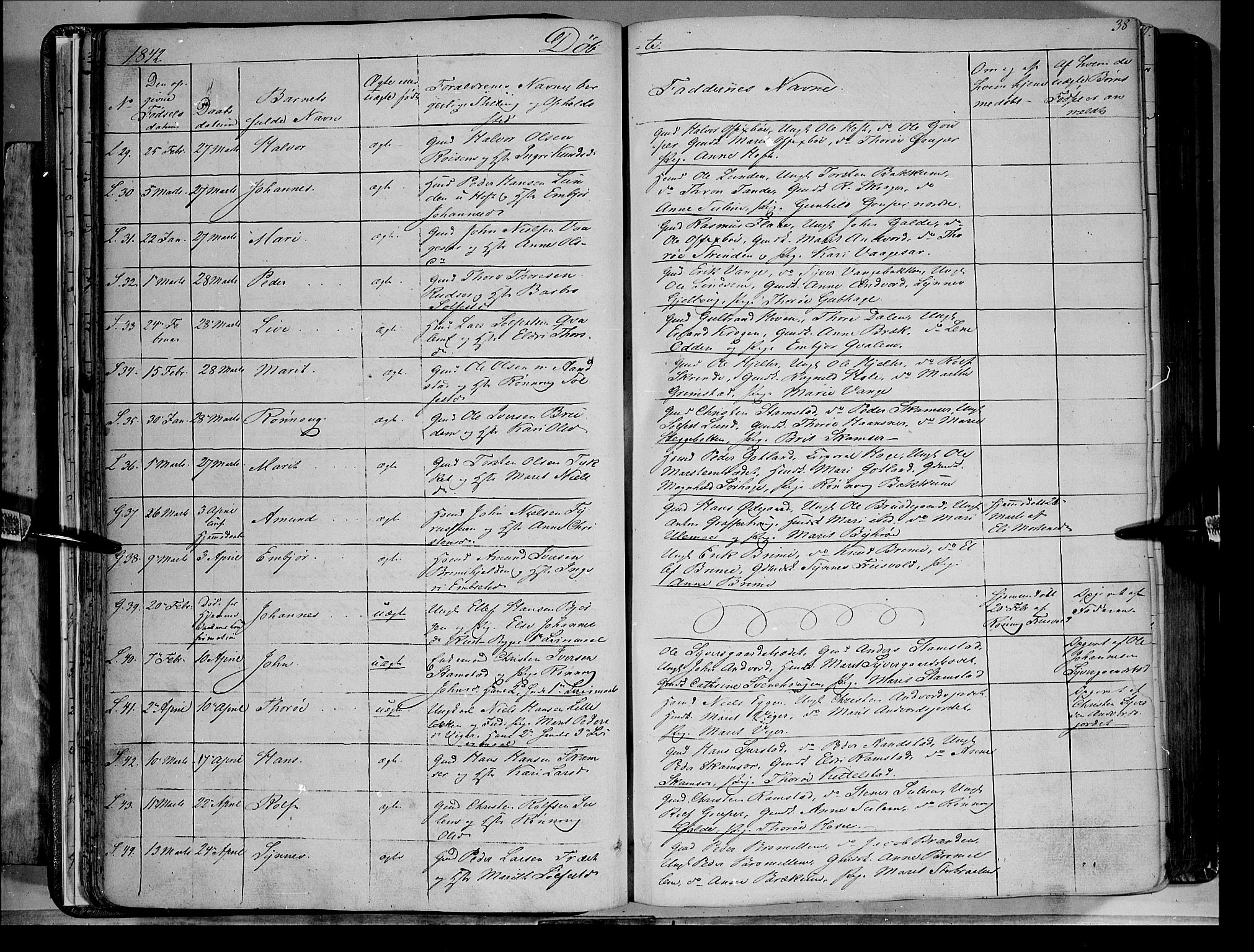 Lom prestekontor, AV/SAH-PREST-070/K/L0006: Parish register (official) no. 6A, 1837-1863, p. 38