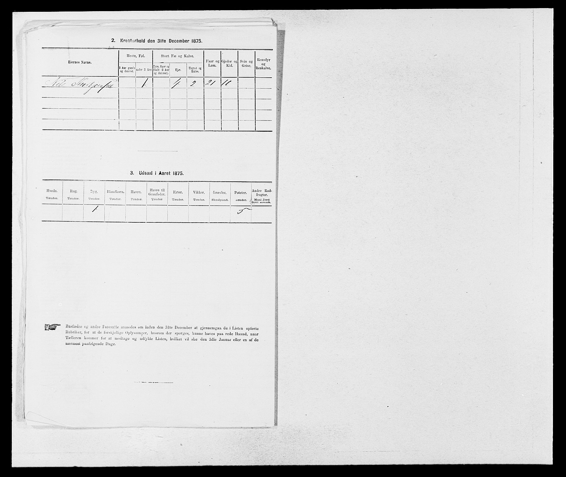 SAB, 1875 census for 1426P Luster, 1875, p. 1411