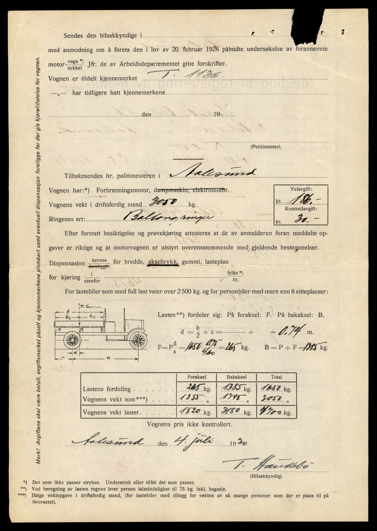 Møre og Romsdal vegkontor - Ålesund trafikkstasjon, AV/SAT-A-4099/F/Fe/L0010: Registreringskort for kjøretøy T 1050 - T 1169, 1927-1998, p. 2408