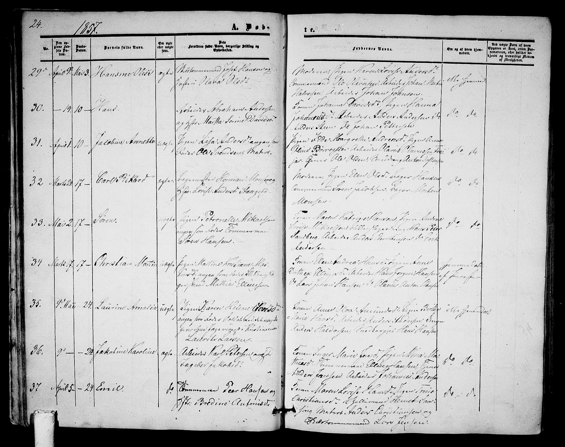Tønsberg kirkebøker, SAKO/A-330/G/Ga/L0003: Parish register (copy) no. 3, 1855-1864, p. 24