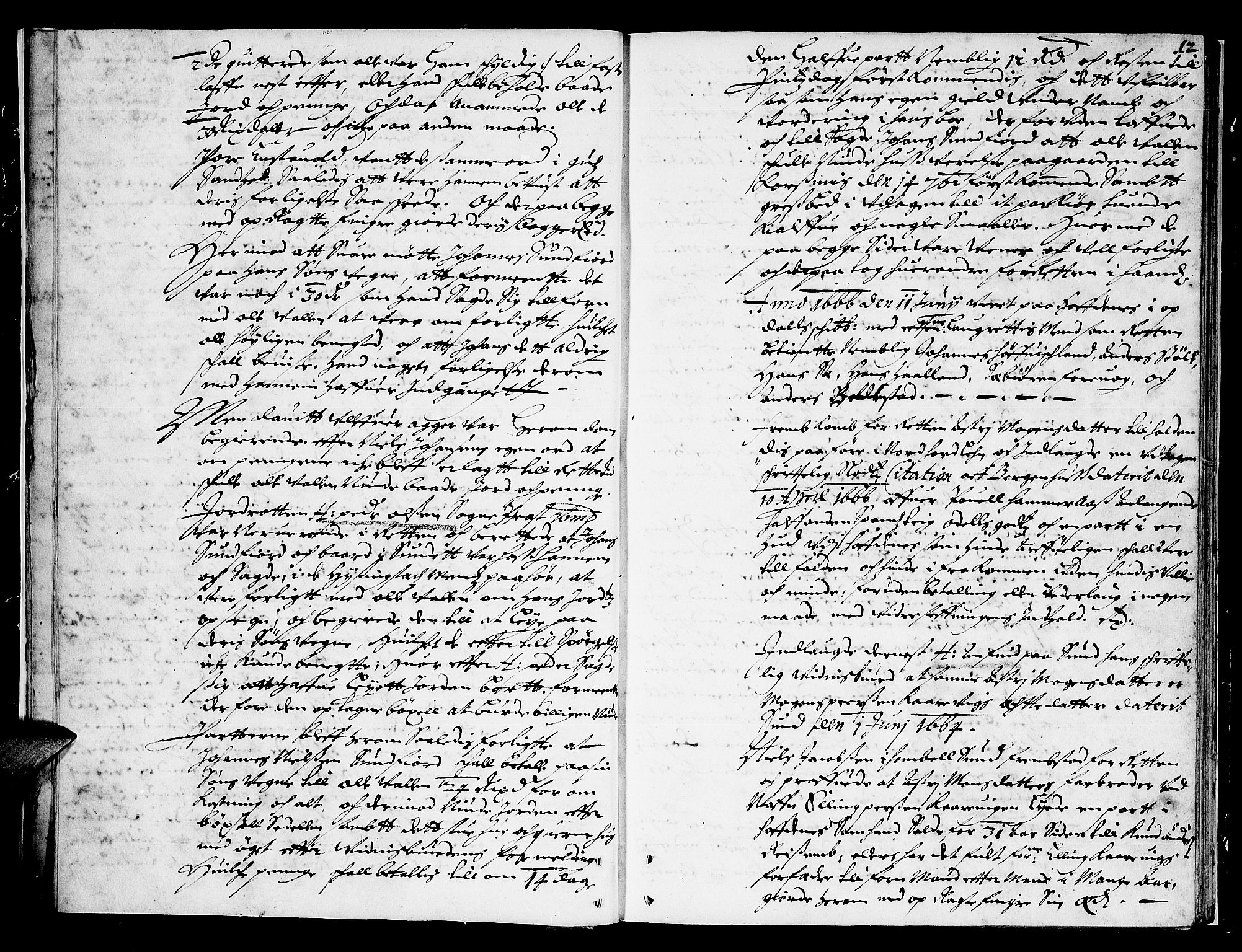 Sunnhordland sorenskrivar, AV/SAB-A-2401/1/F/Faa/L0013: Tingbøker, 1666, p. 11b-12a