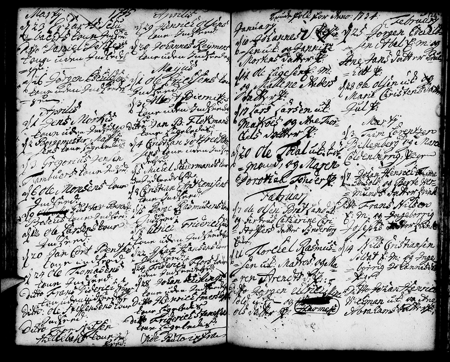 Korskirken sokneprestembete, AV/SAB-A-76101/H/Haa/L0008: Parish register (official) no. A 8, 1698-1747, p. 126