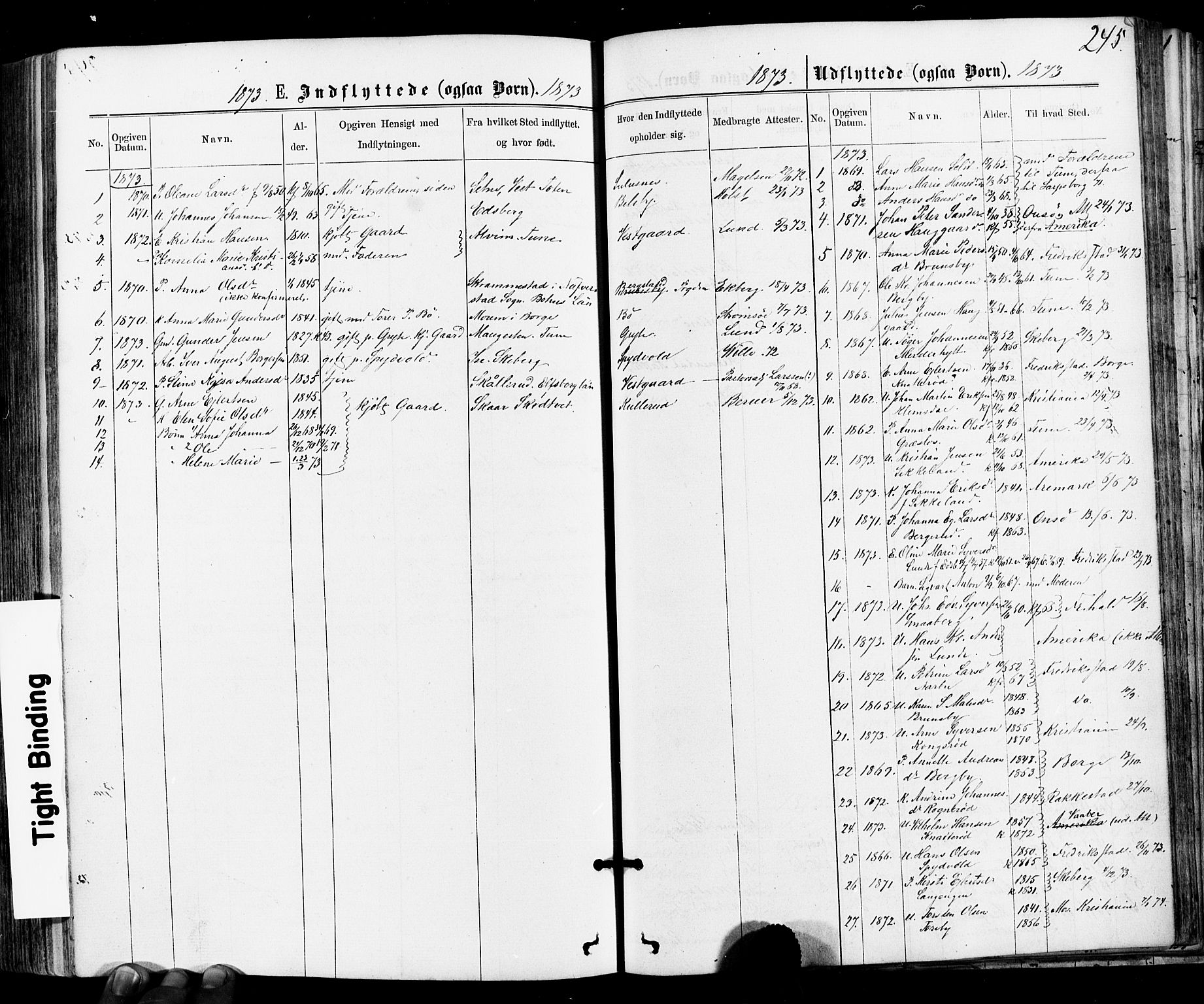 Varteig prestekontor Kirkebøker, SAO/A-10447a/F/Fa/L0001: Parish register (official) no. 1, 1861-1877, p. 245