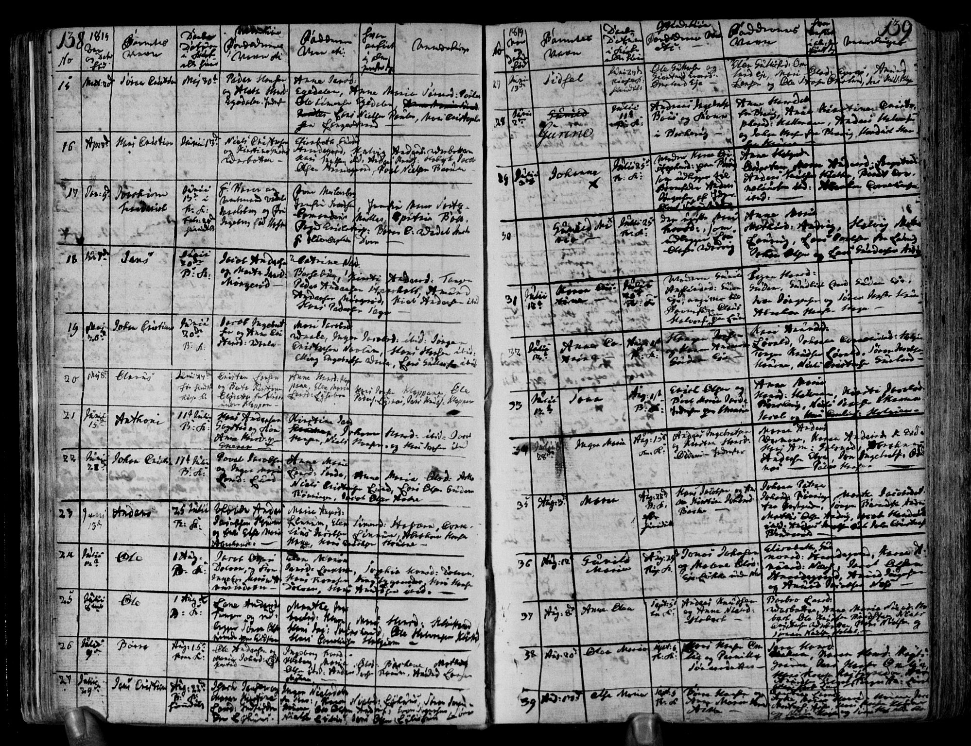 Brunlanes kirkebøker, AV/SAKO-A-342/F/Fa/L0002: Parish register (official) no. I 2, 1802-1834, p. 138-139