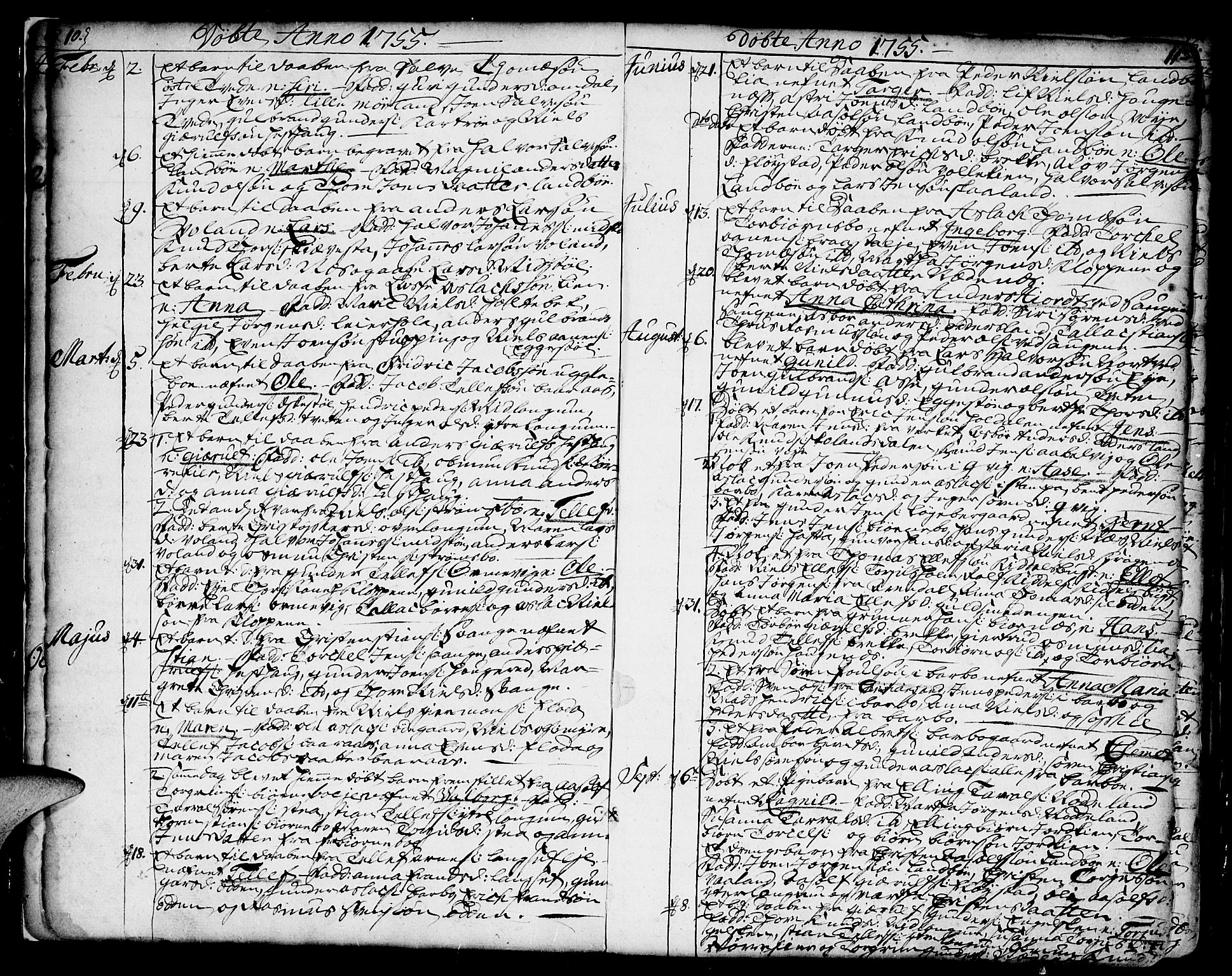 Austre Moland sokneprestkontor, AV/SAK-1111-0001/F/Fa/Faa/L0002: Parish register (official) no. A 2, 1747-1808, p. 10-11