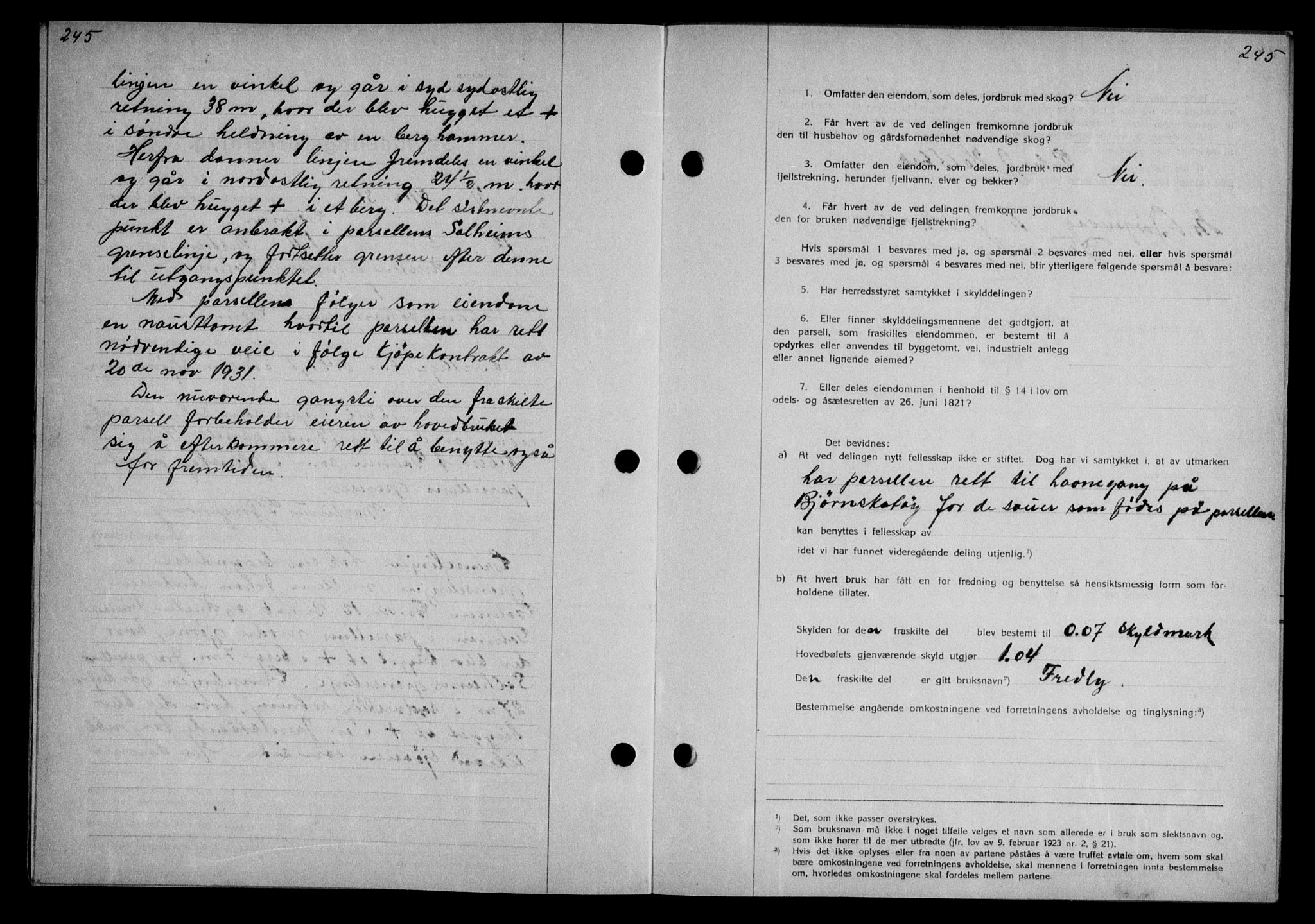 Nordmøre sorenskriveri, AV/SAT-A-4132/1/2/2Ca: Mortgage book no. 64, 1931-1932, Deed date: 21.12.1931