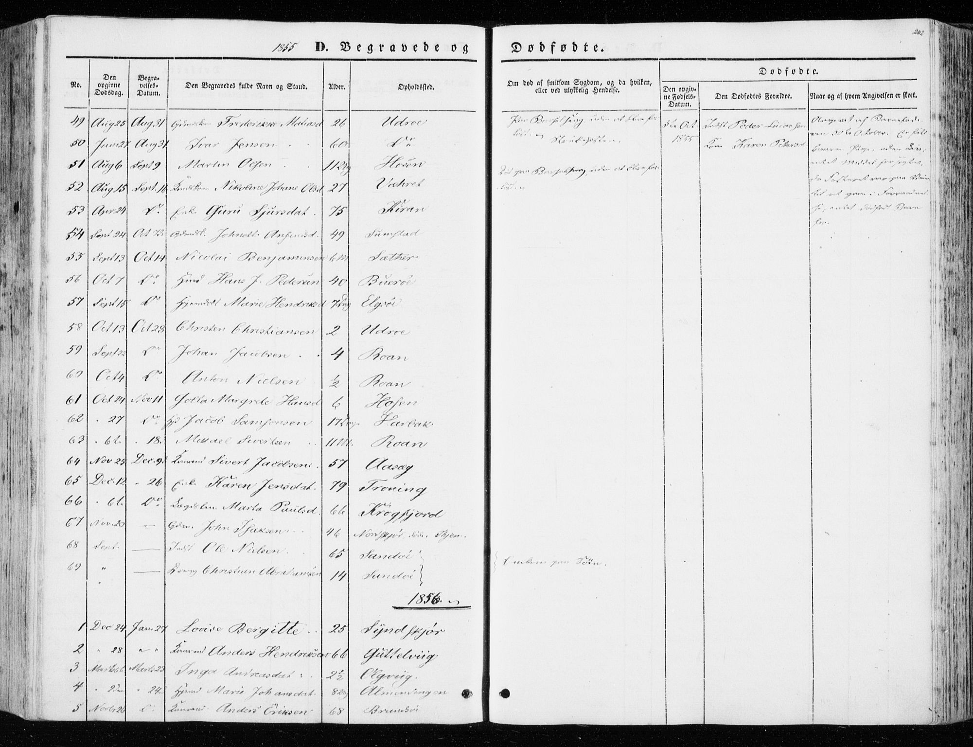 Ministerialprotokoller, klokkerbøker og fødselsregistre - Sør-Trøndelag, SAT/A-1456/657/L0704: Parish register (official) no. 657A05, 1846-1857, p. 242