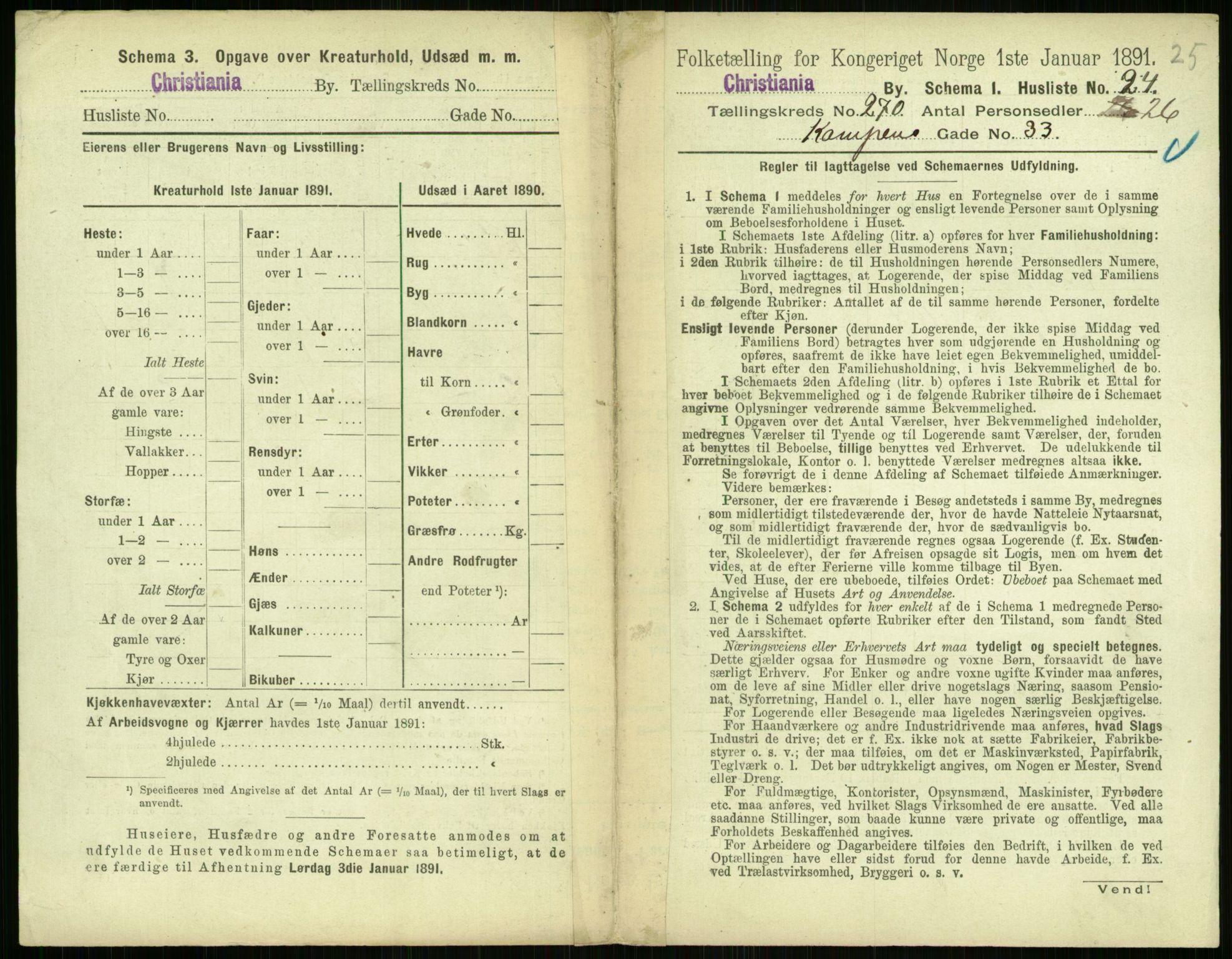 RA, 1891 census for 0301 Kristiania, 1891, p. 164069