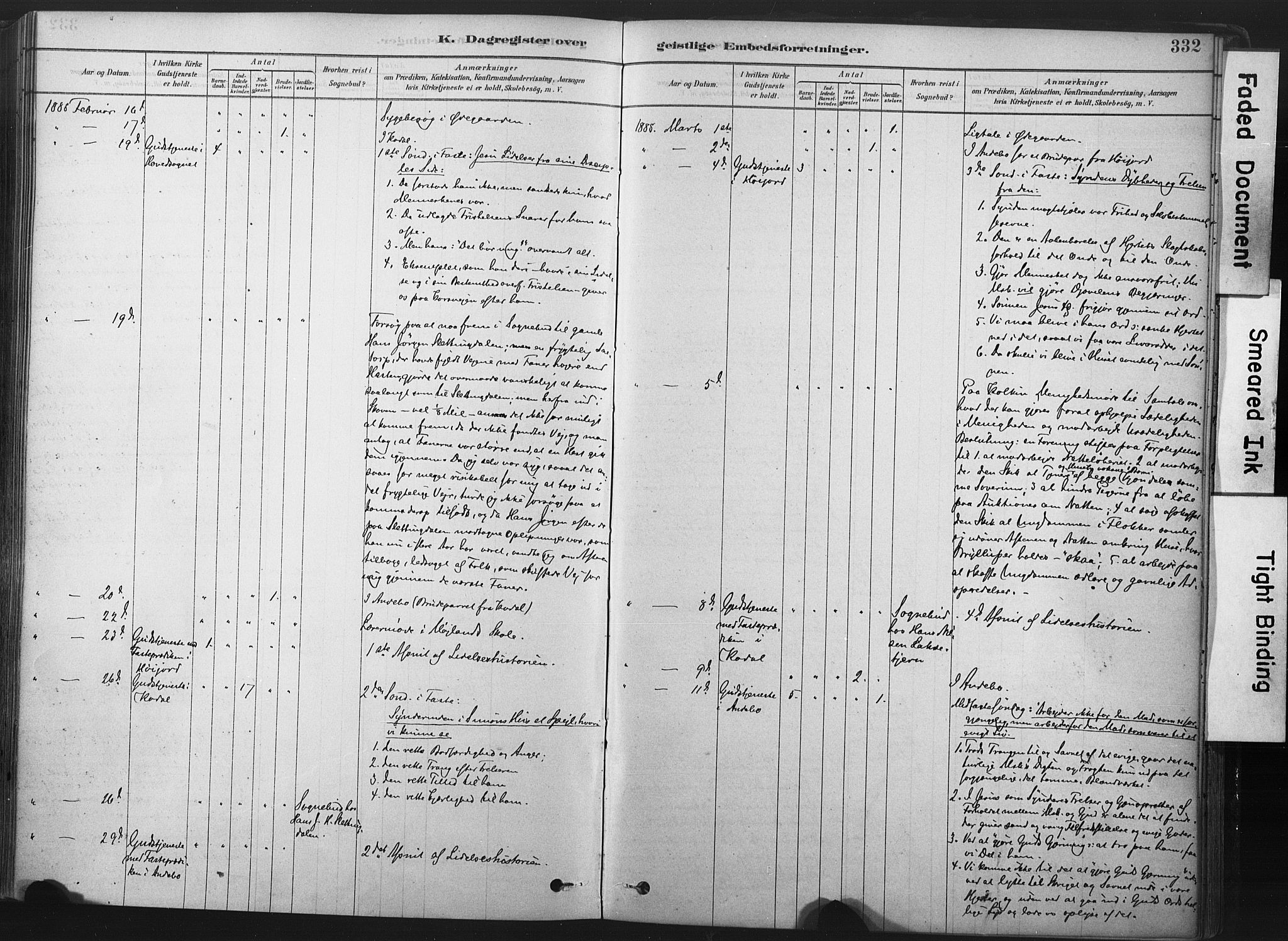 Andebu kirkebøker, AV/SAKO-A-336/F/Fa/L0007: Parish register (official) no. 7, 1878-1899, p. 332