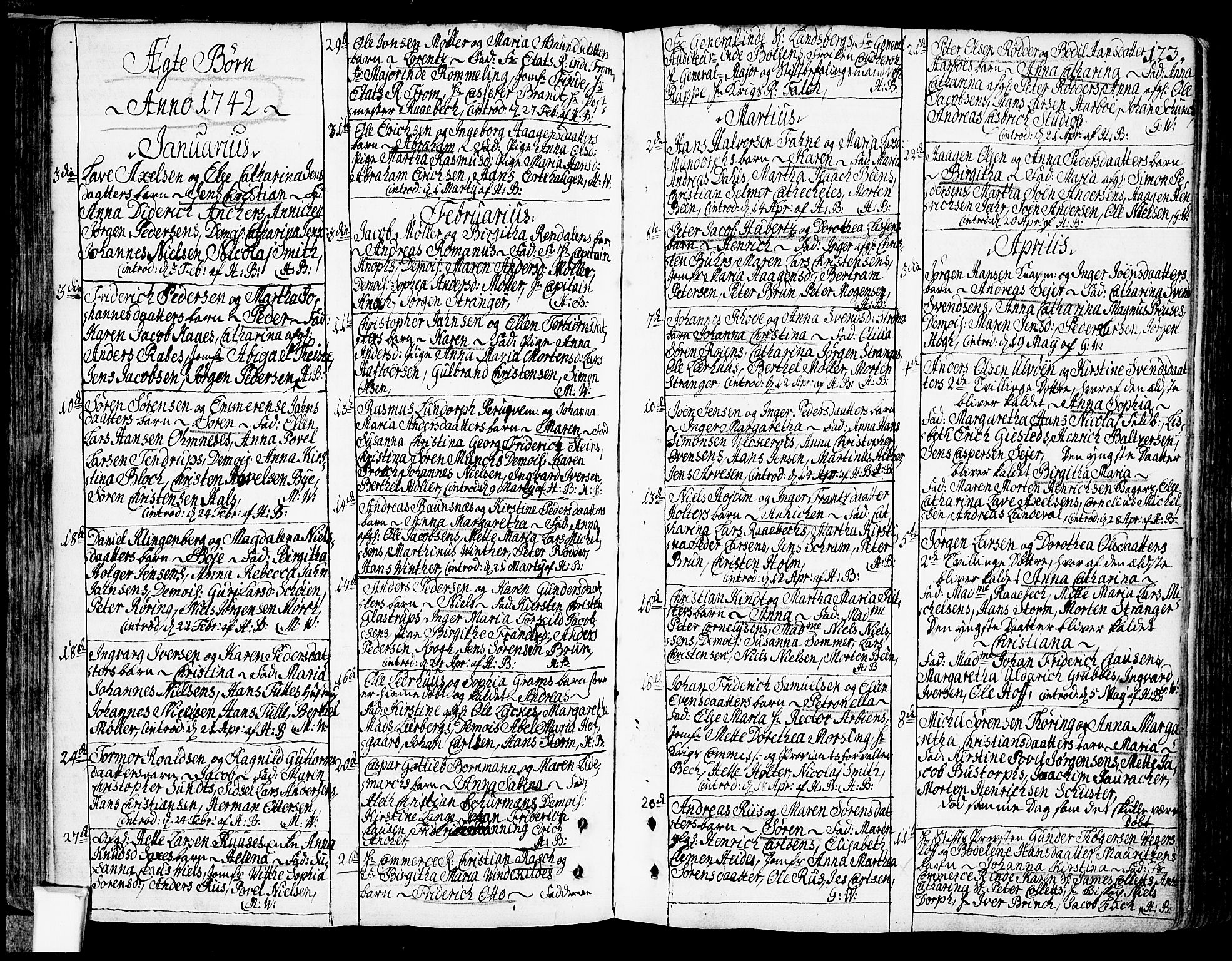Oslo domkirke Kirkebøker, SAO/A-10752/F/Fa/L0003: Parish register (official) no. 3, 1731-1743, p. 123