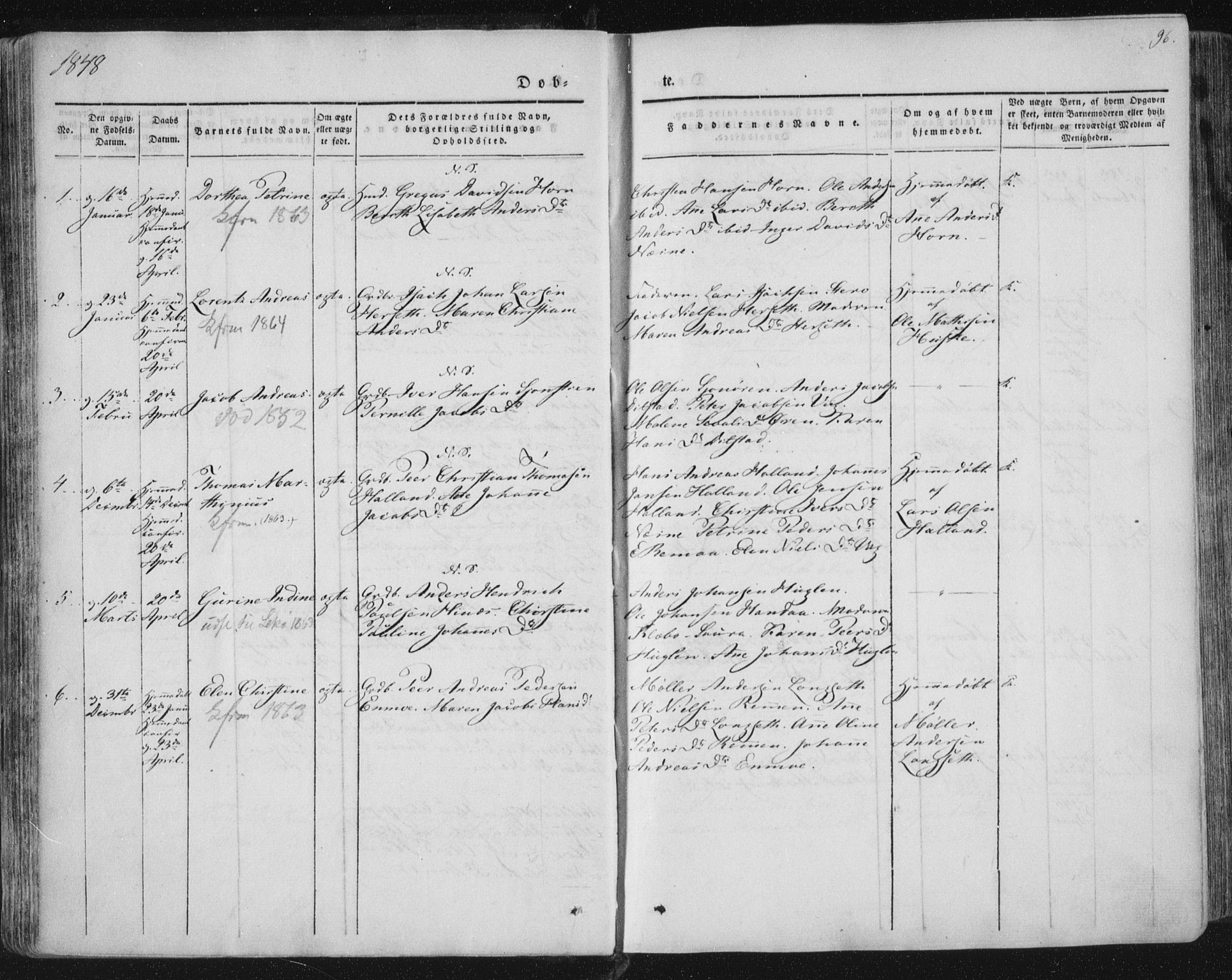 Ministerialprotokoller, klokkerbøker og fødselsregistre - Nordland, AV/SAT-A-1459/838/L0549: Parish register (official) no. 838A07, 1840-1854, p. 96